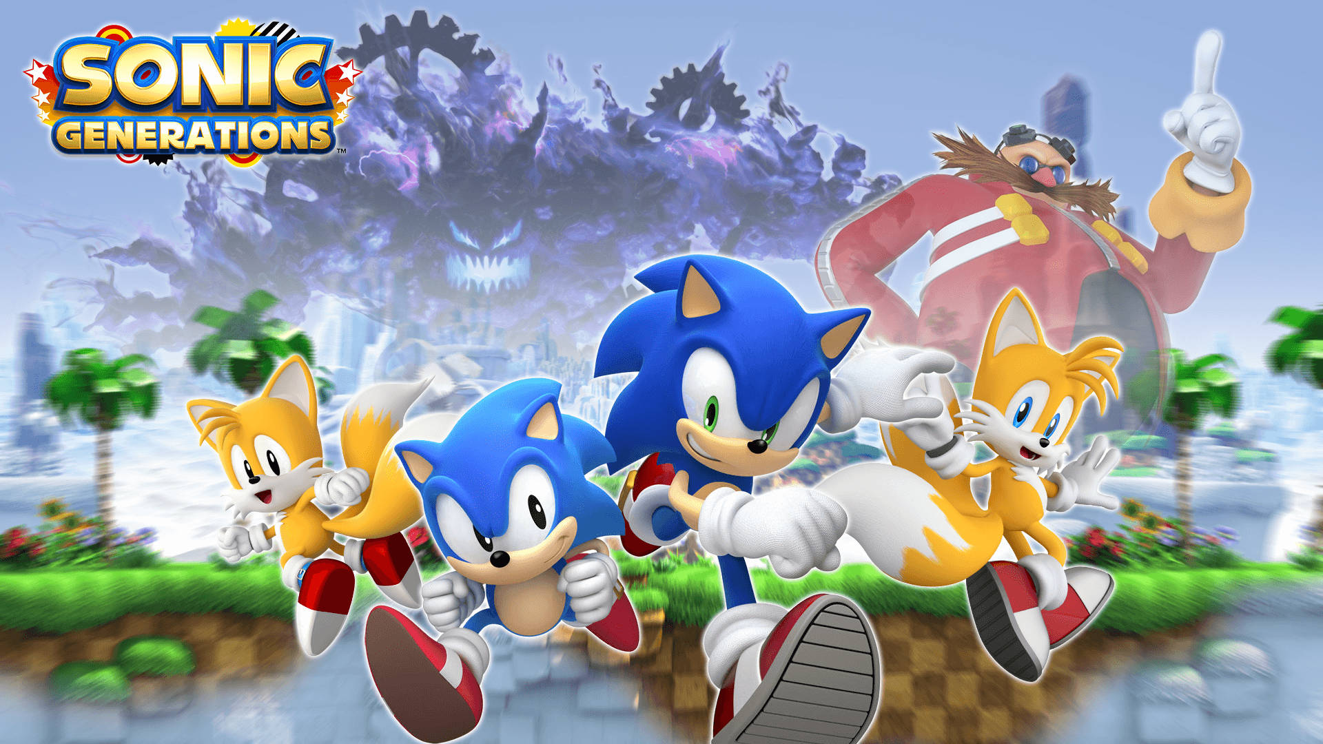 Sonic Generations-platformspeletjie HD-behangpapieromslag.