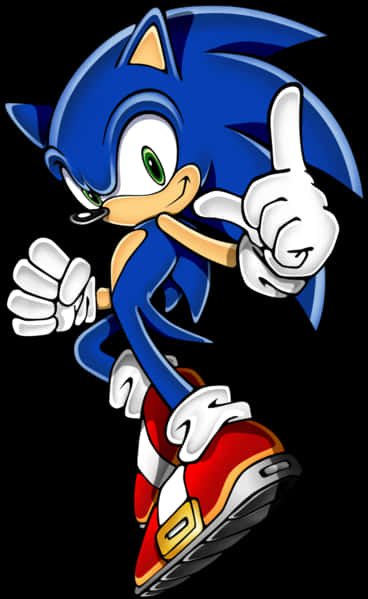 Sonic se Duim Omhoog-houding Muurpapier