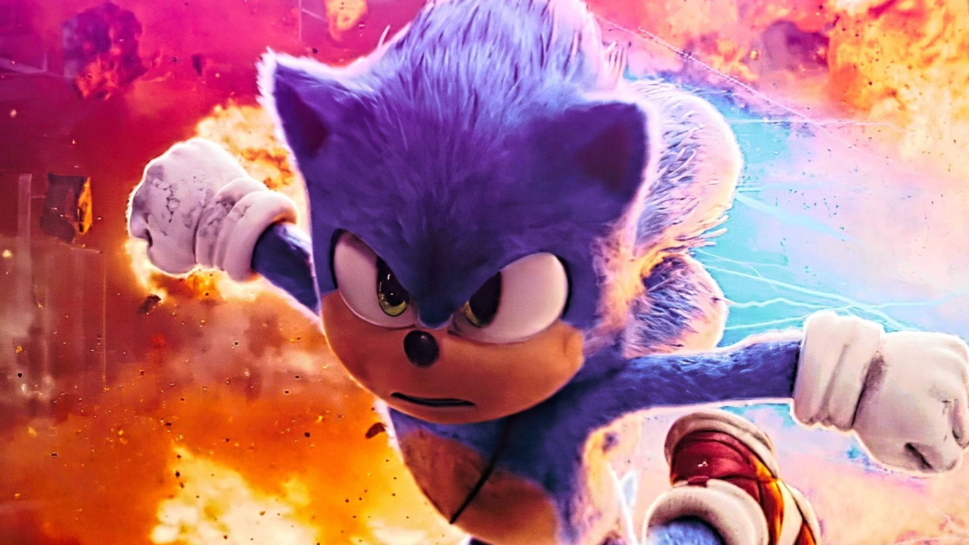 Sonic The Hedgehog Ontploffings Muurpapier