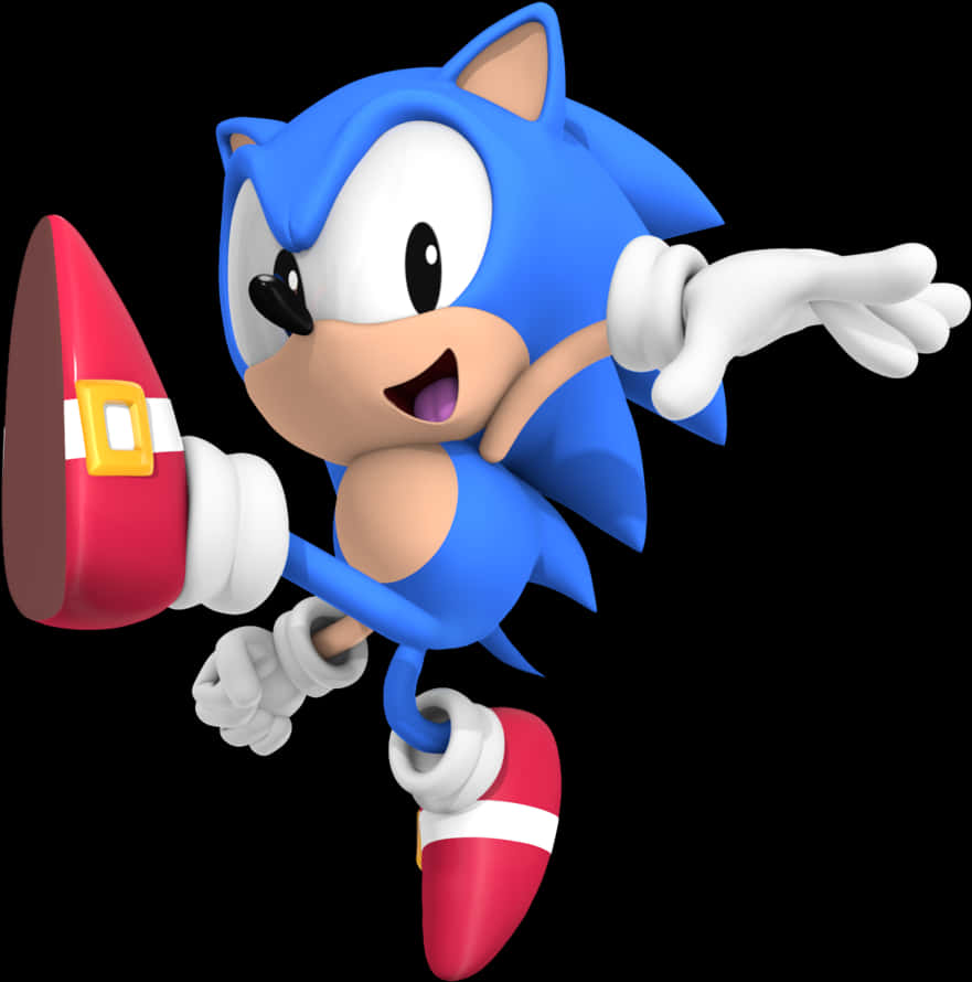 Sonic The Hedgehog Klassieke Posisie Muurpapier