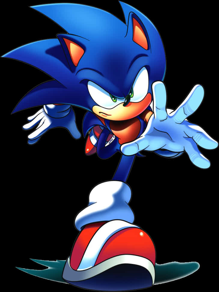 Sonic The Hedgehog Klassieke Posisie Muurpapier