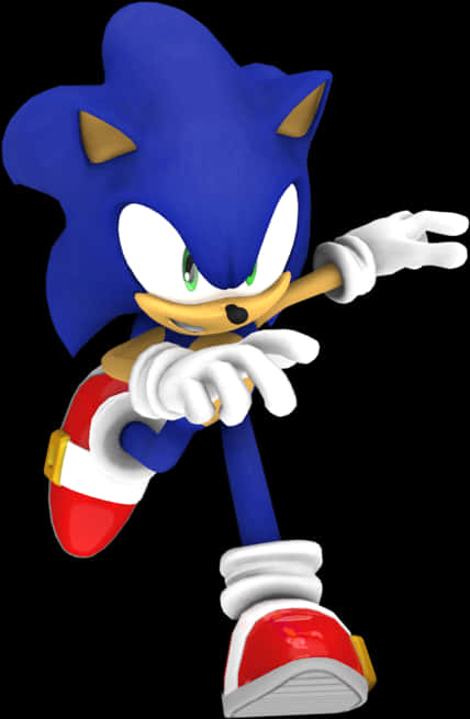 Sonic The Hedgehog Klassieke Posisie Muurpapier