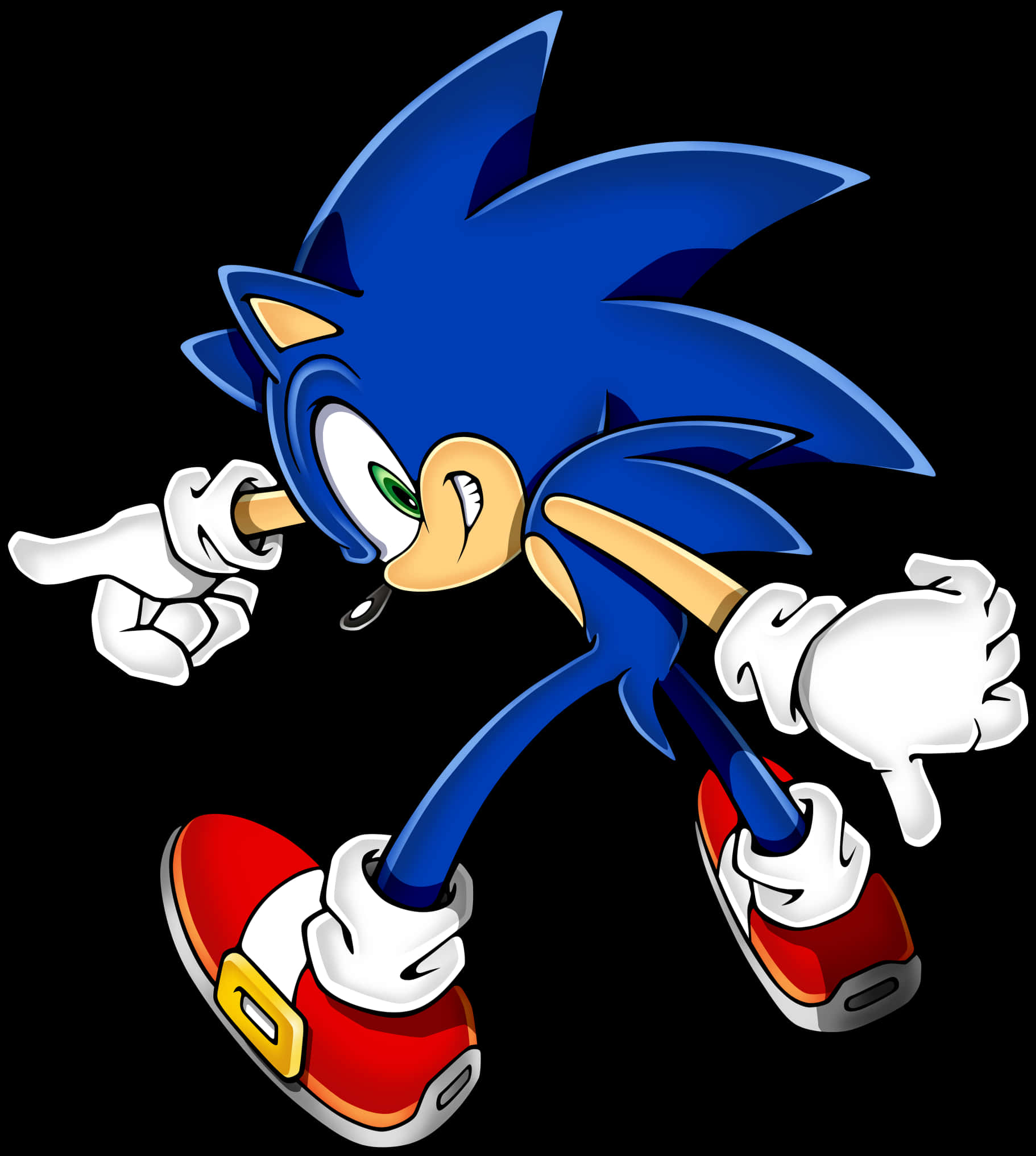 Sonic The Hedgehog Klassieke Posisie Muurpapier