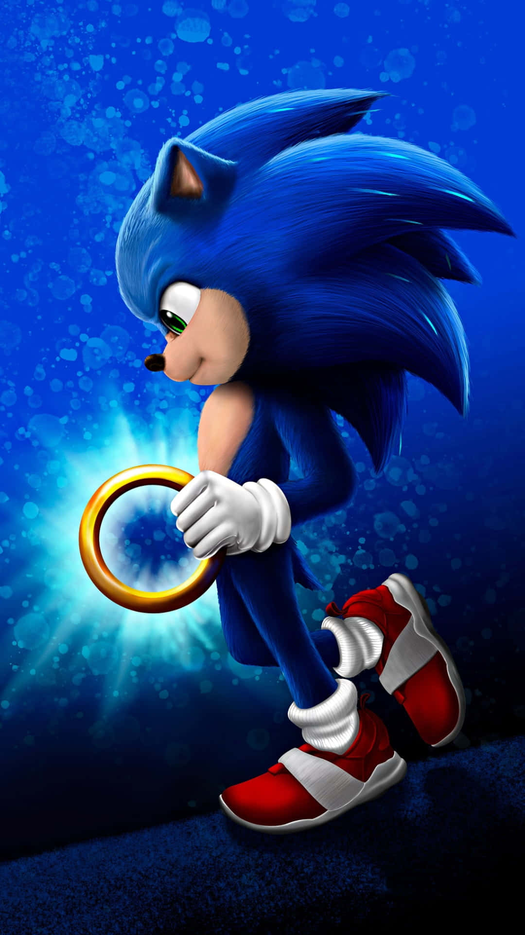Sonic wat deur die stad jaag Muurpapier