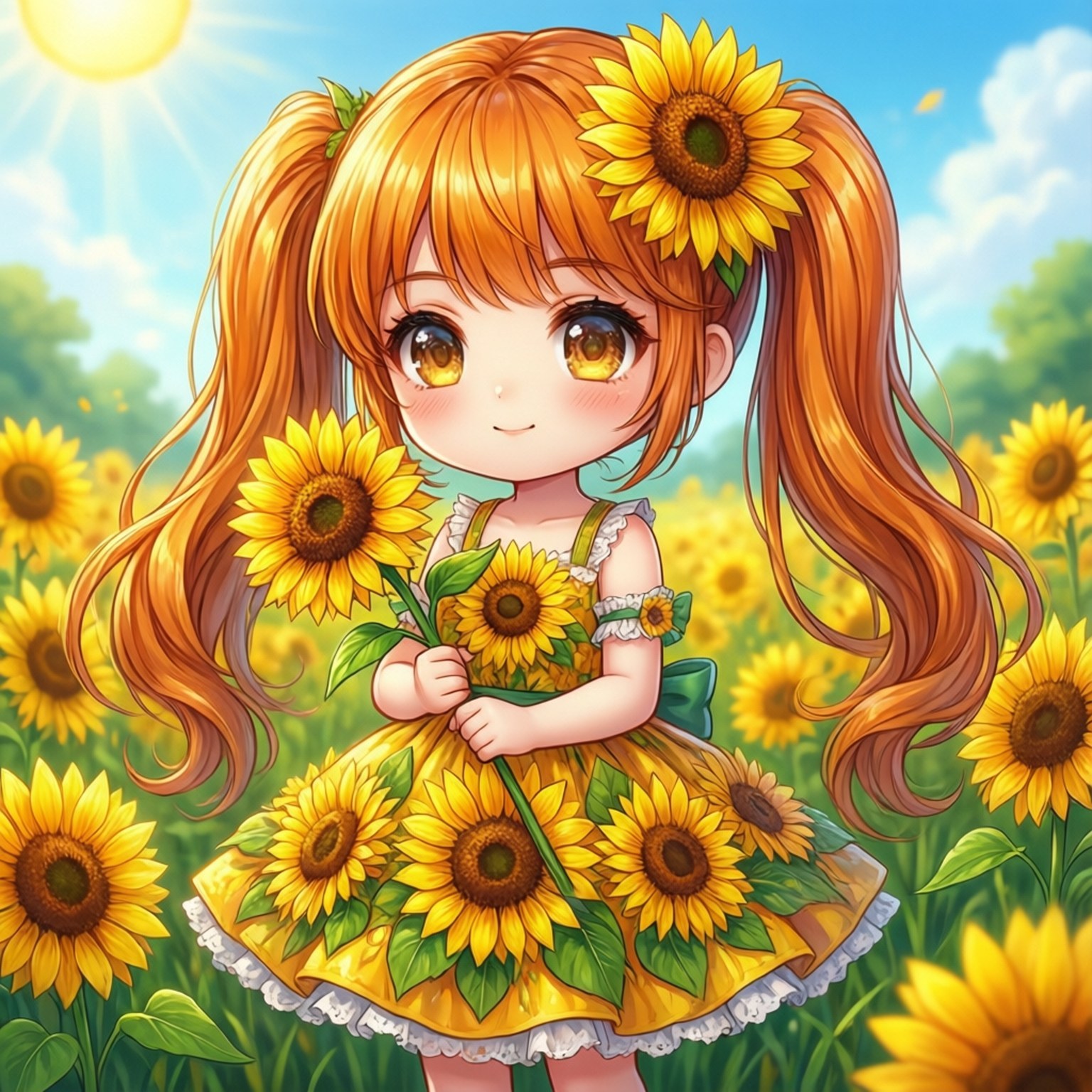 Sonnekier Chibi Muurpapier