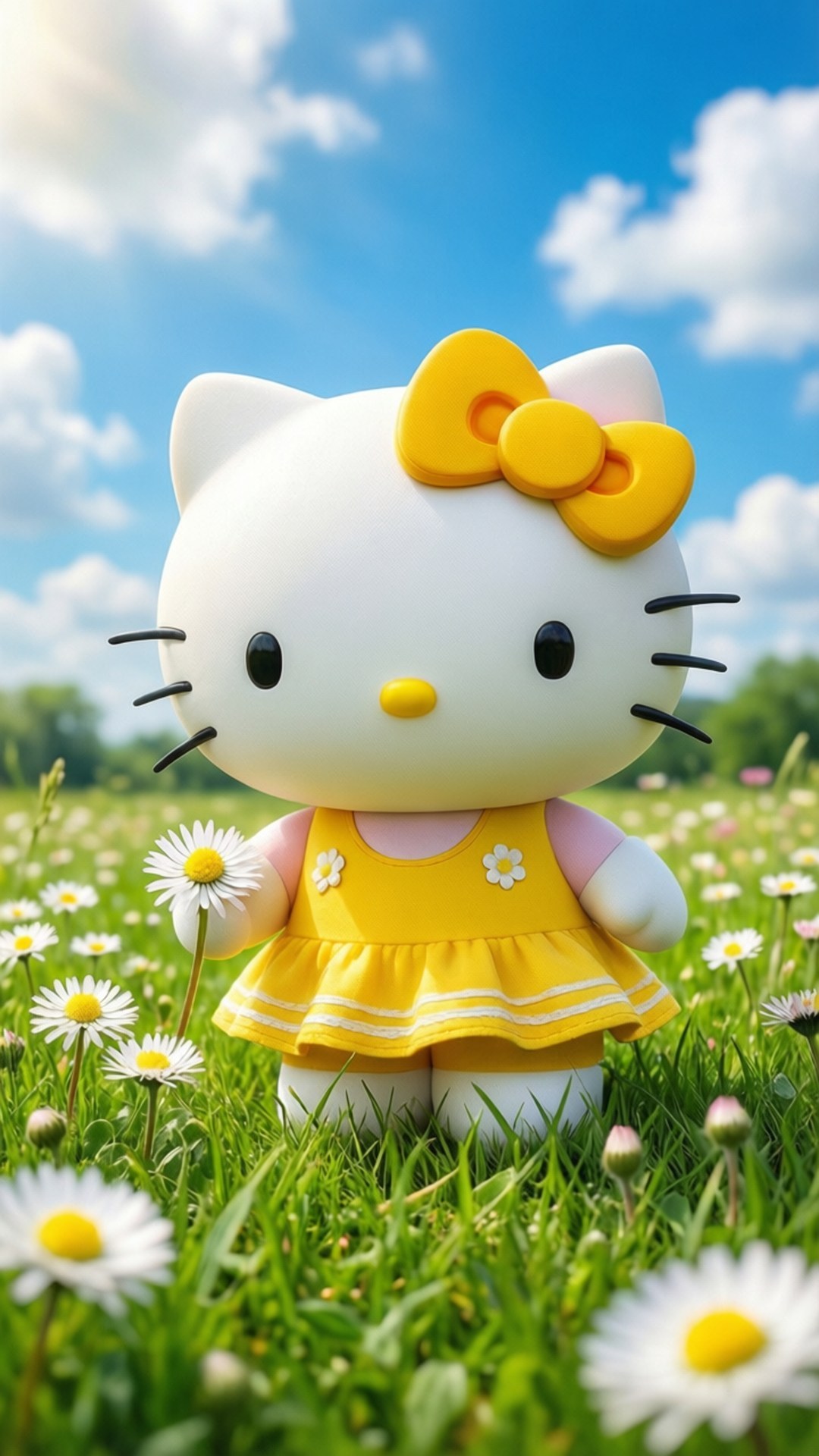 Sonnige Dag Hello Kitty Muurpapier