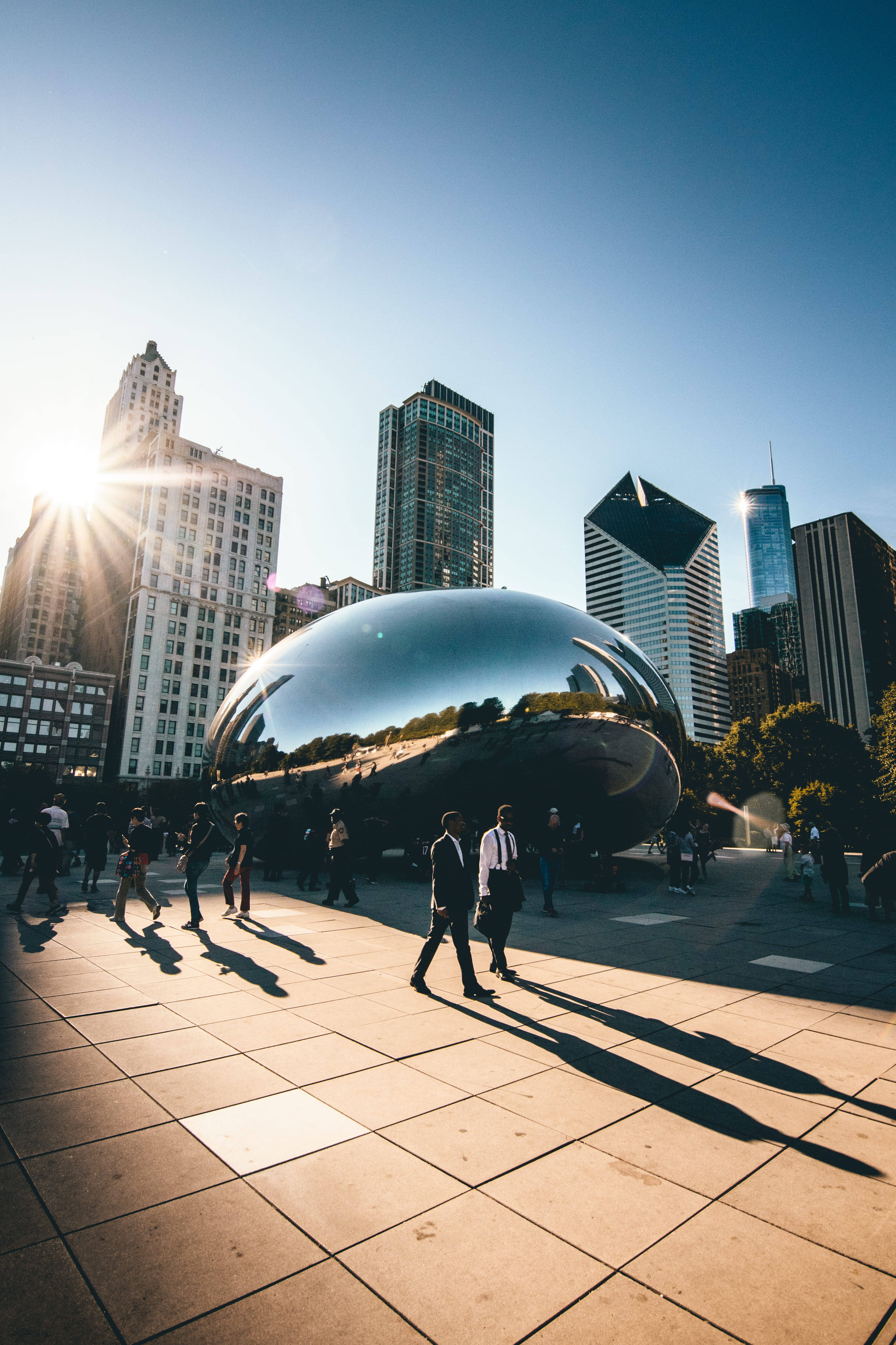 Sonnige The Bean Chicago Muurpapier