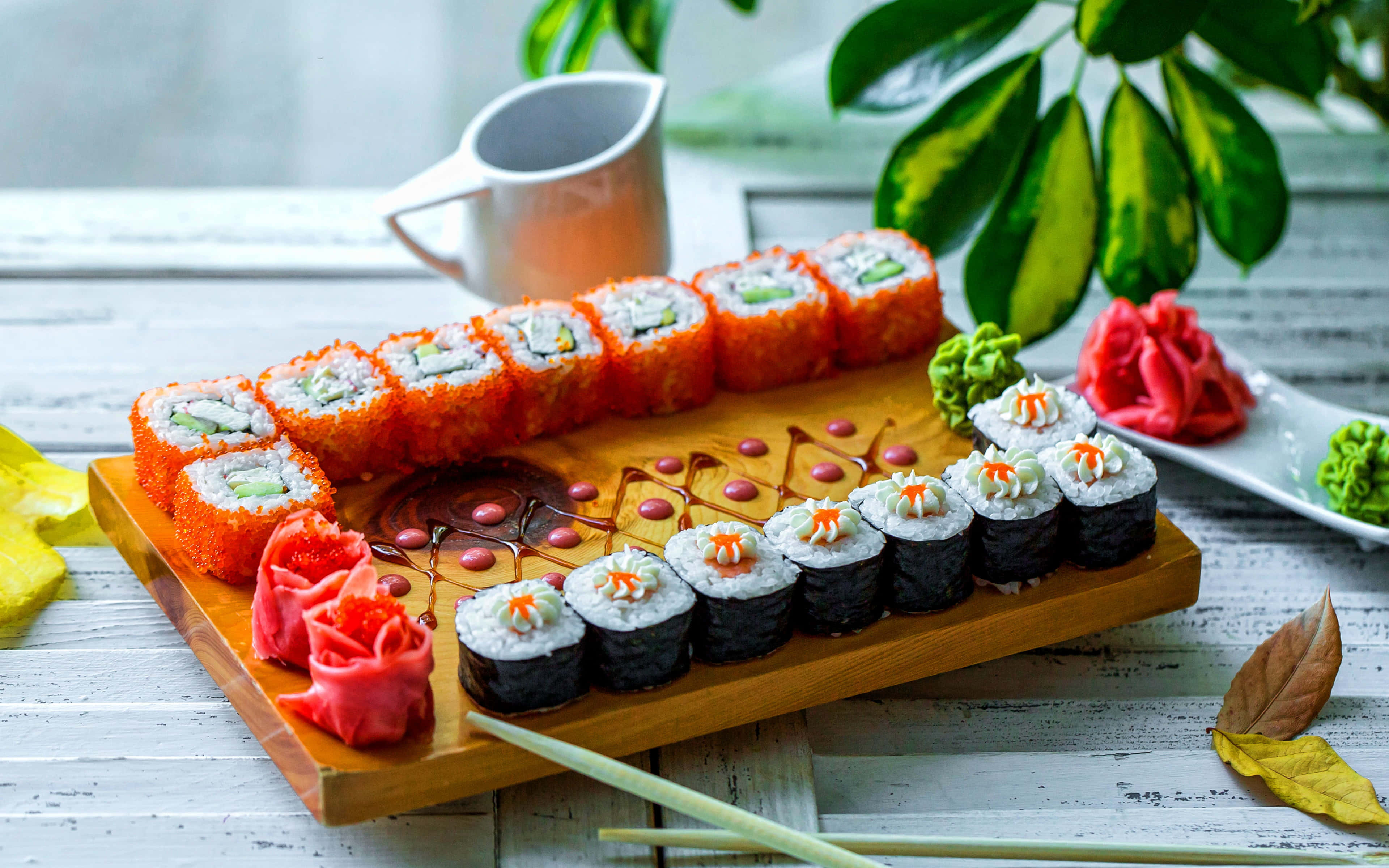 Soorte Sushi vir Somer-estetika-prent Muurpapier