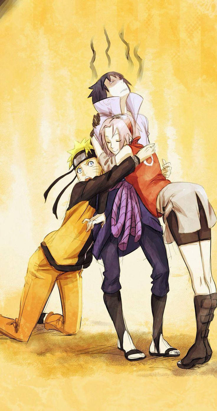 Span 7 Naruto-omhels iPhone Muurpapier