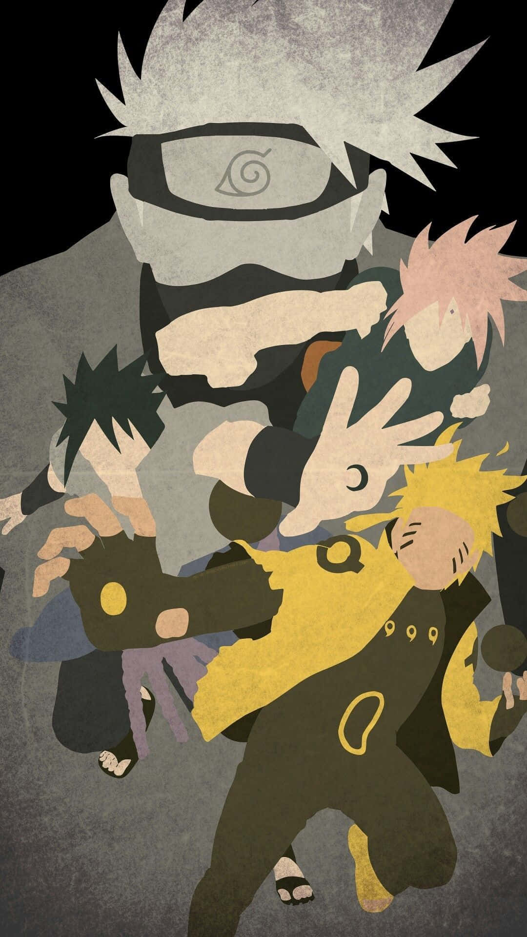 Span 7 Vektor Kuns Naruto Estetiese Foon Muurpapier