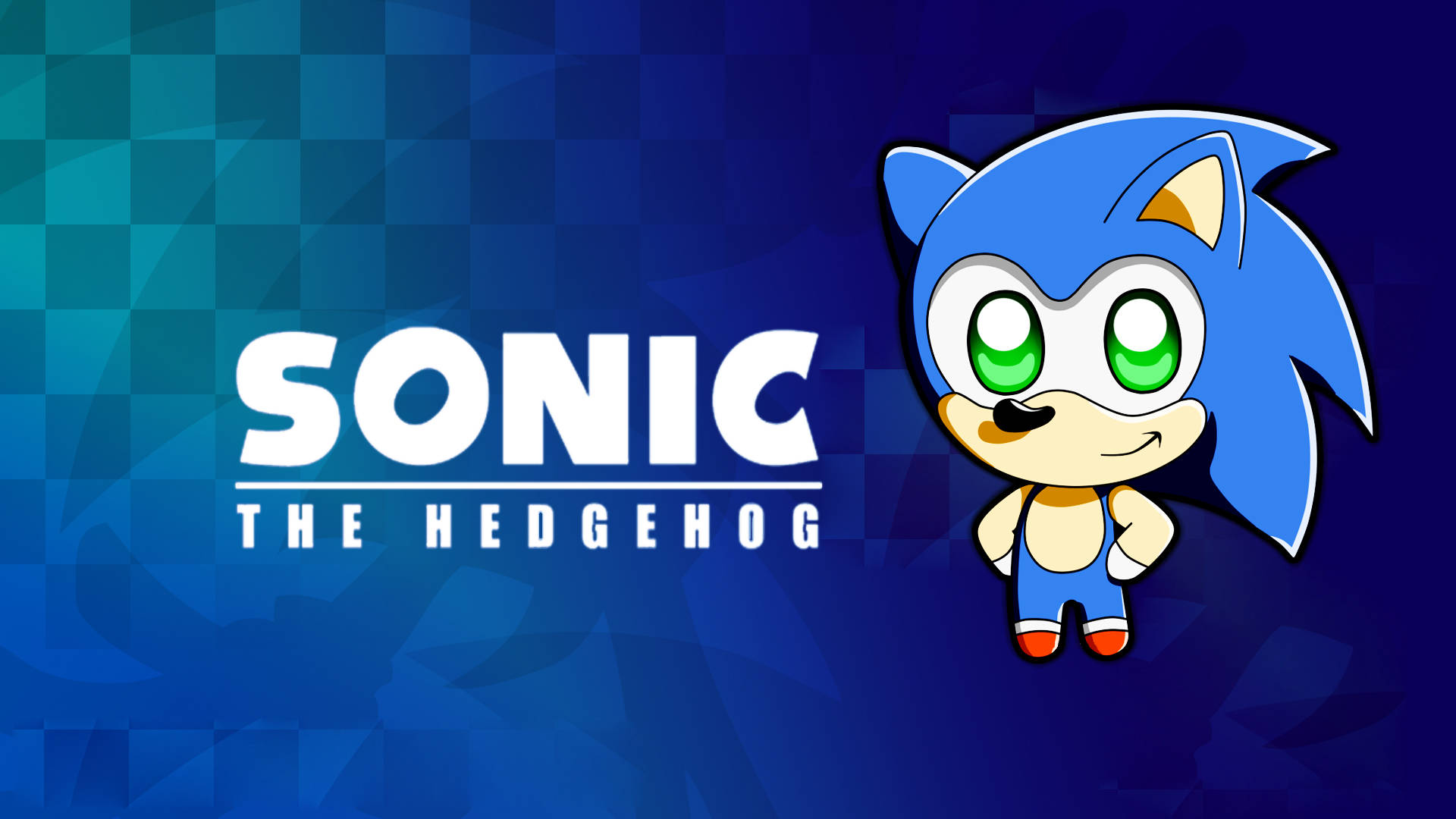 Speel as die ikoniese videospeletjie-karakter, Sonic the Hedgehog Muurpapier