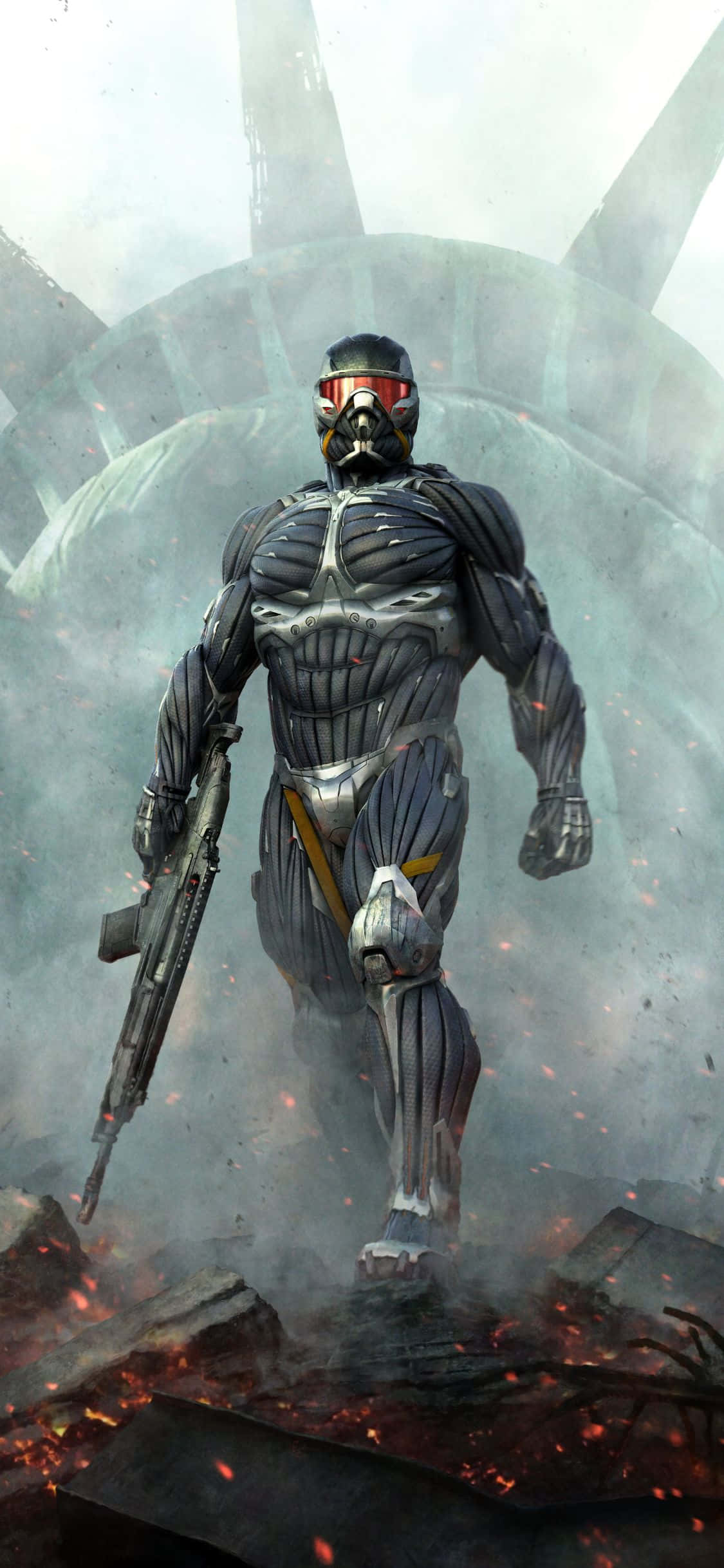 Speel Crysis 3 op jou iPhone X Muurpapier