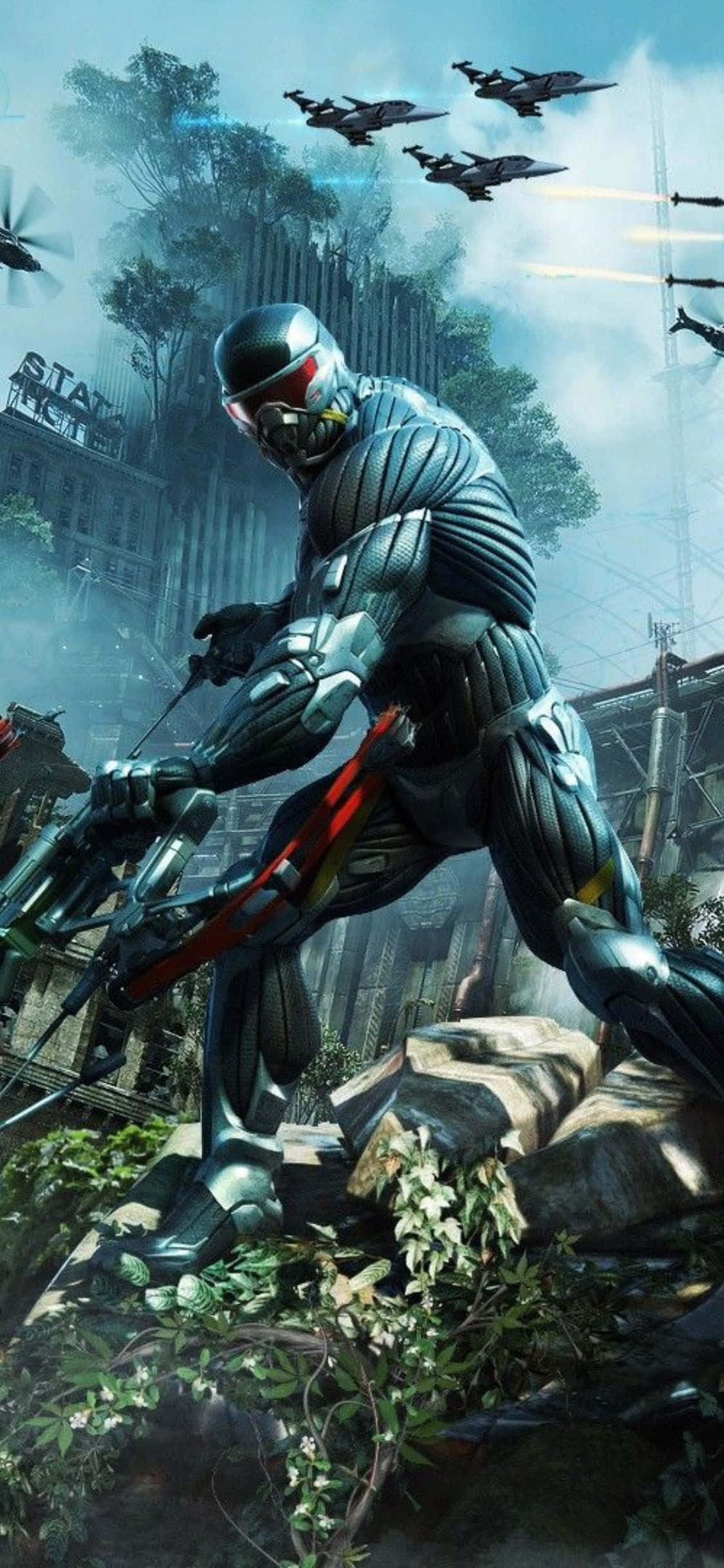 Speel Crysis 3 op die Nuutste iPhone X Muurpapier