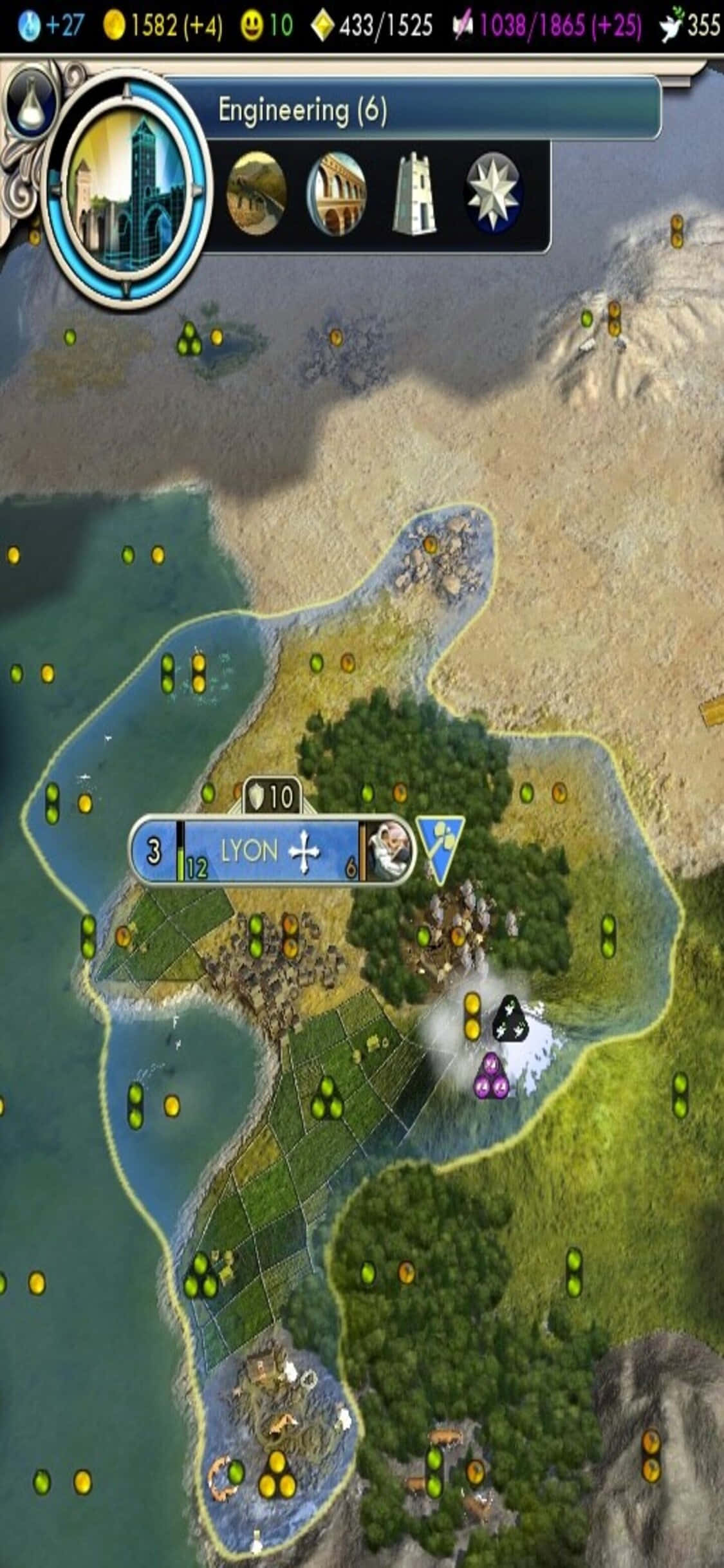 Speel die klassieke beurt-gebaseerde strategie-speletjie Civilization V op jou iPhone X Muurpapier