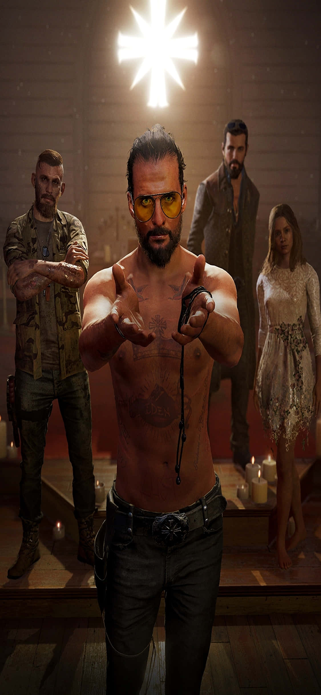 Speel Far Cry 5 op jou iPhone Xs Muurpapier