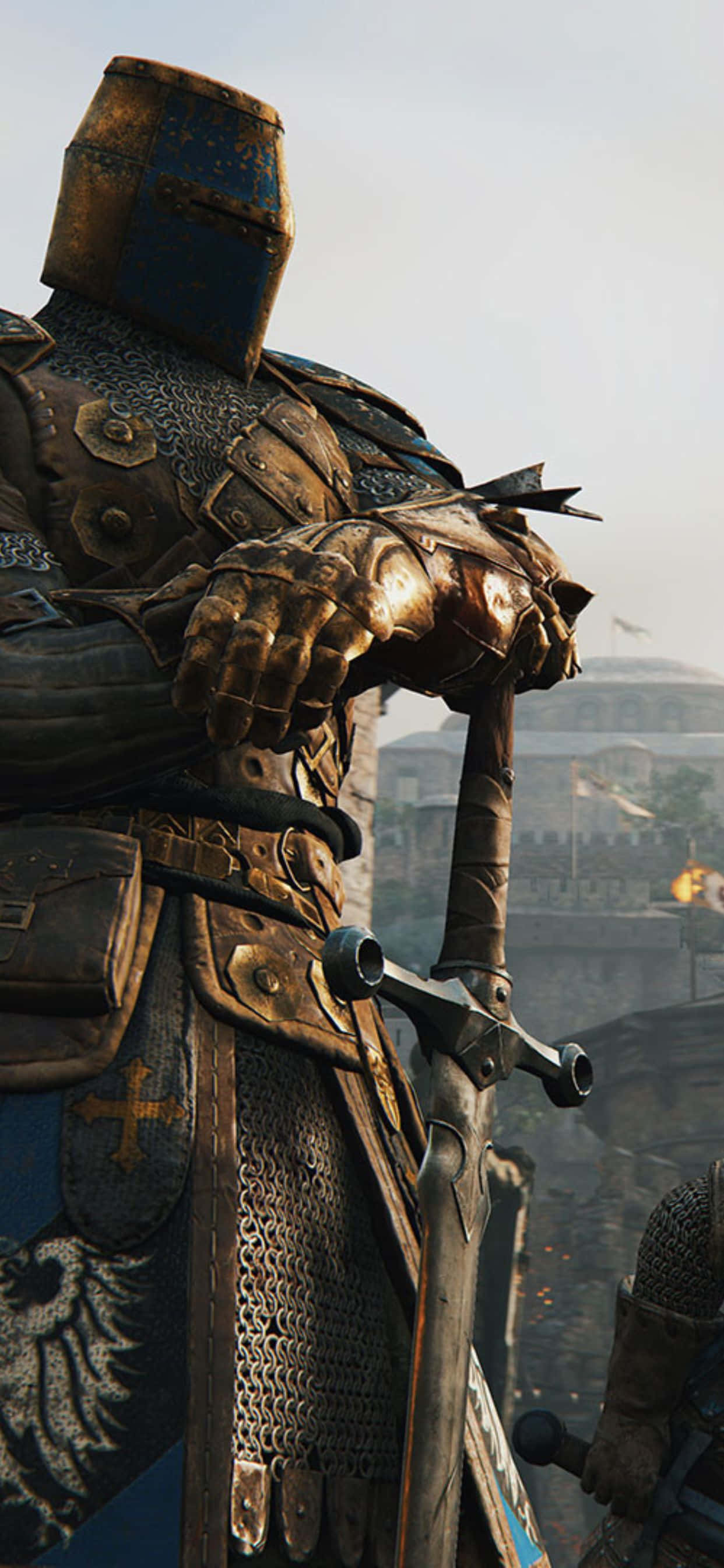 Speel For Honor op die nuutste Apple iPhone Xs Max. Muurpapier