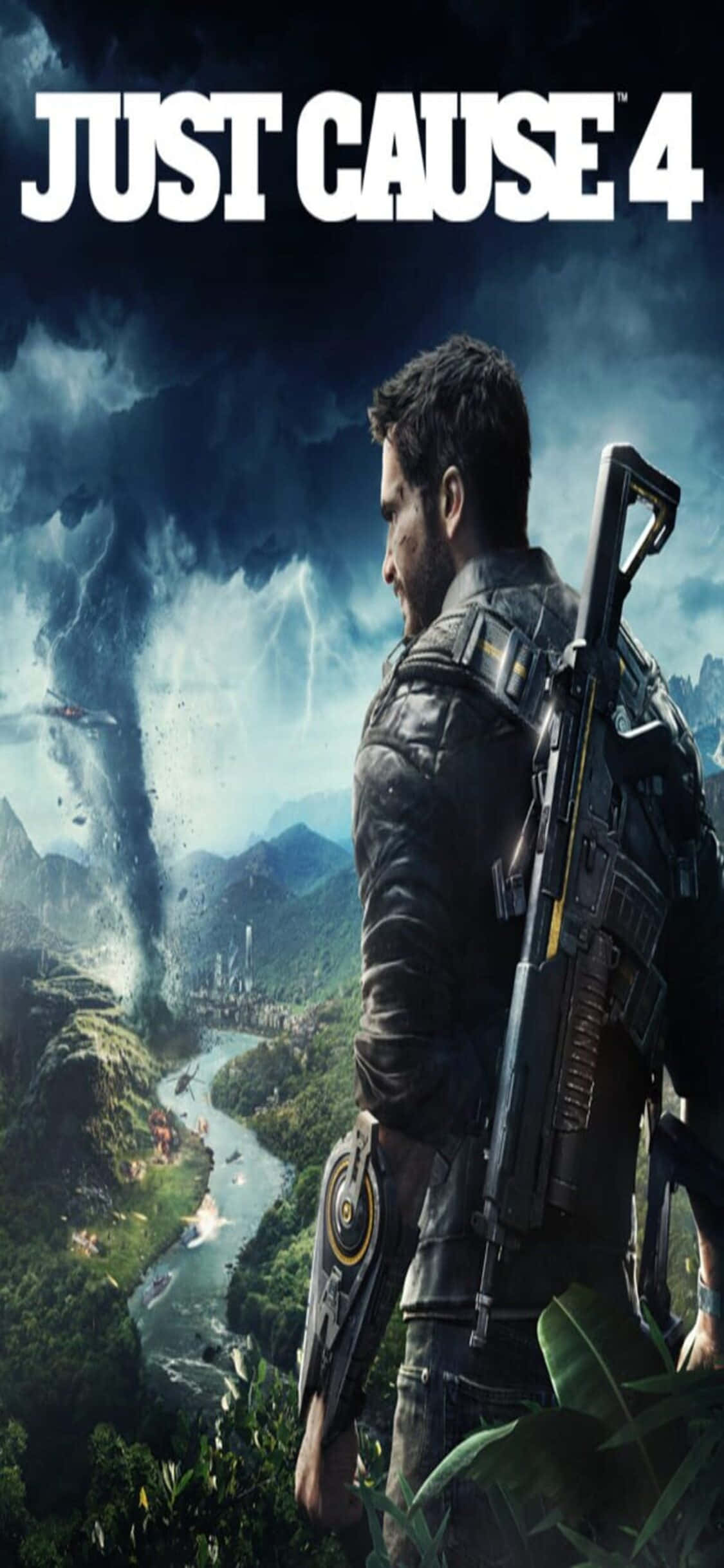 Speel Just Cause 4 op jou iPhone X! Muurpapier