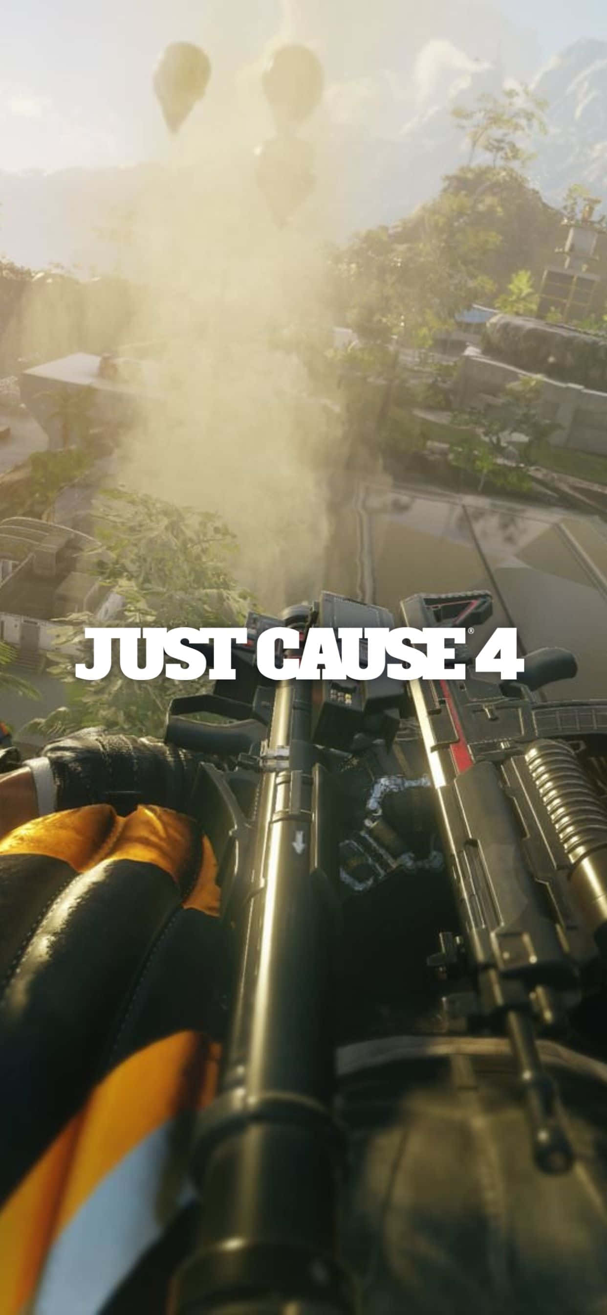 Speel Just Cause 4 op jou iPhone XS Max! Muurpapier
