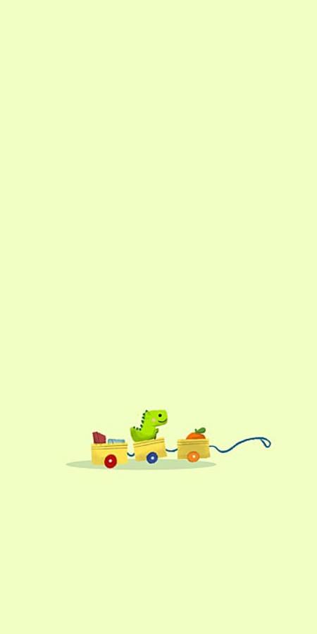 Speelgoed Dino Kawaii iPhone Muurpapier