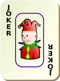 Speelkaart Joker Illustrasie Muurpapier