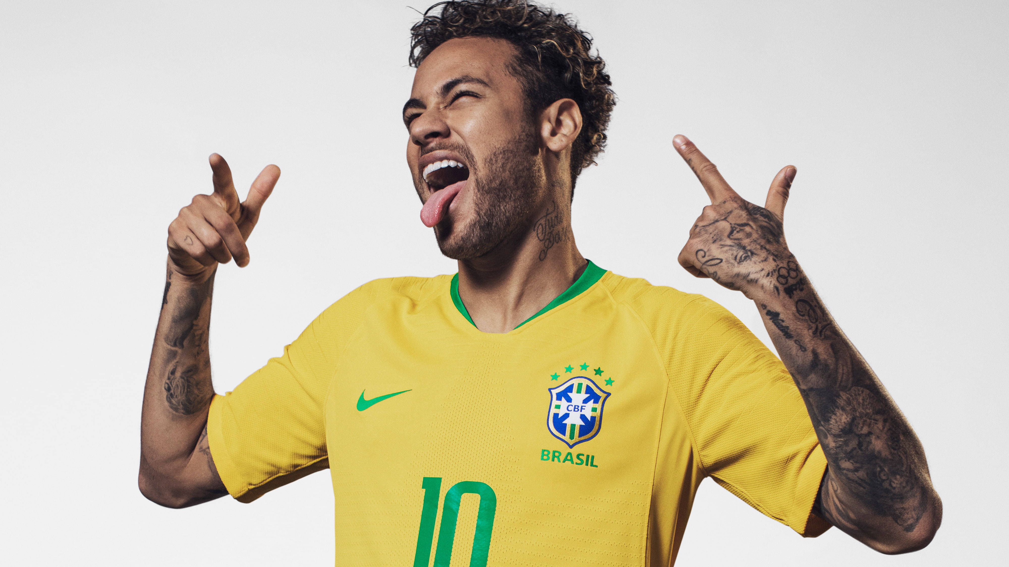 Speelse Neymar 4K Muurpapier