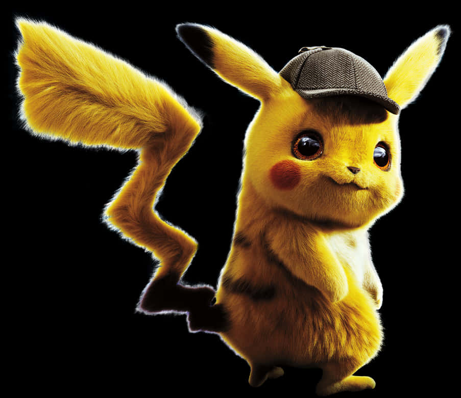 Speurder Pikachu met Pet Muurpapier