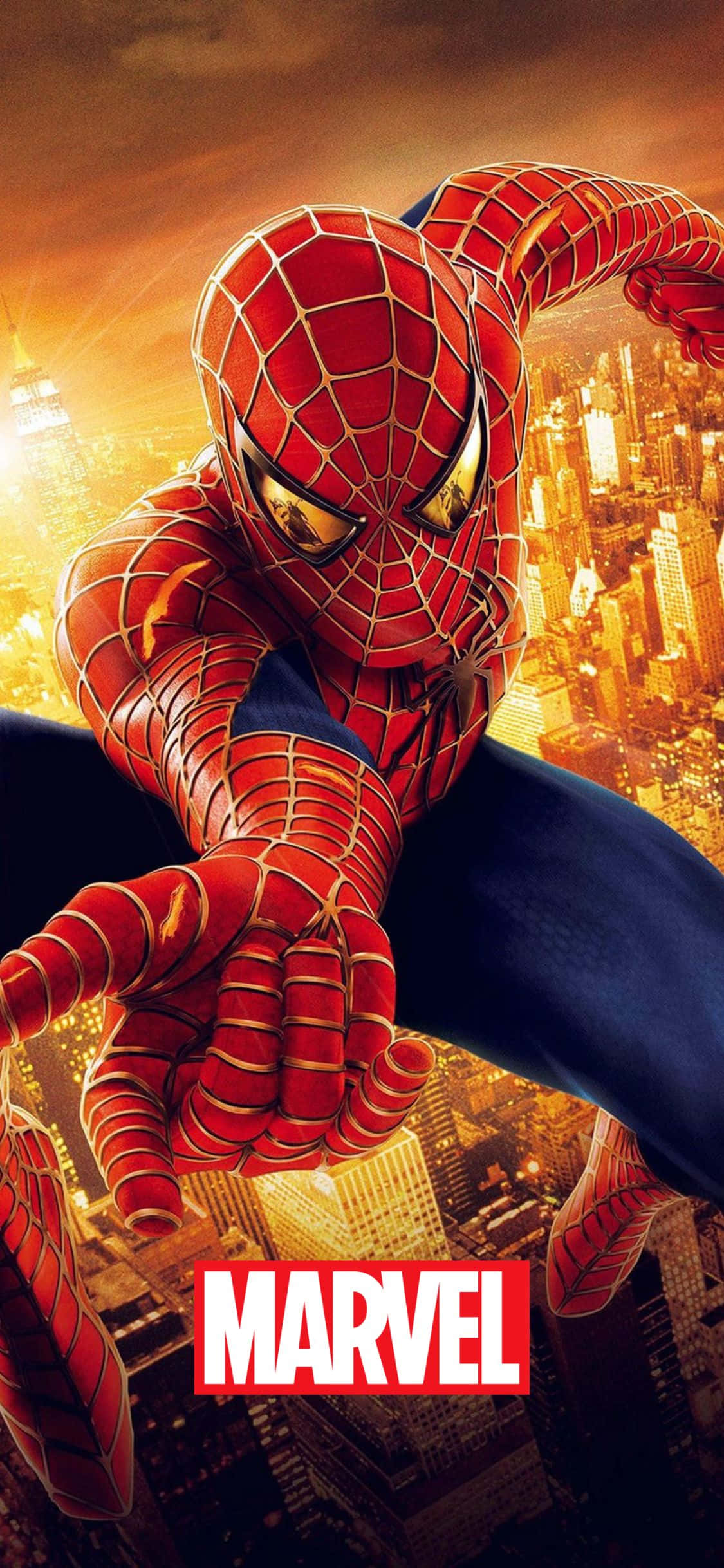 Spider-Man 2 Plakkaat iPhone XS Marvel Agtergrond Muurpapier