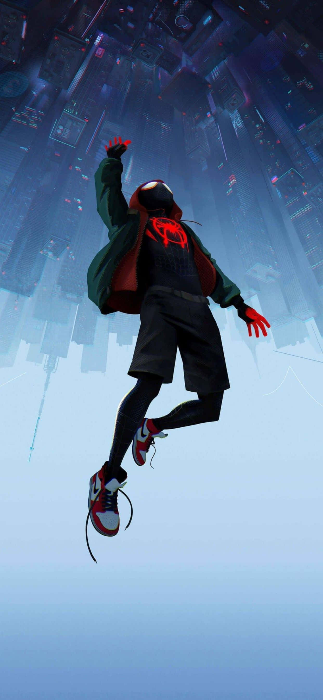 spider man in die spider verse HD agtergrond Muurpapier