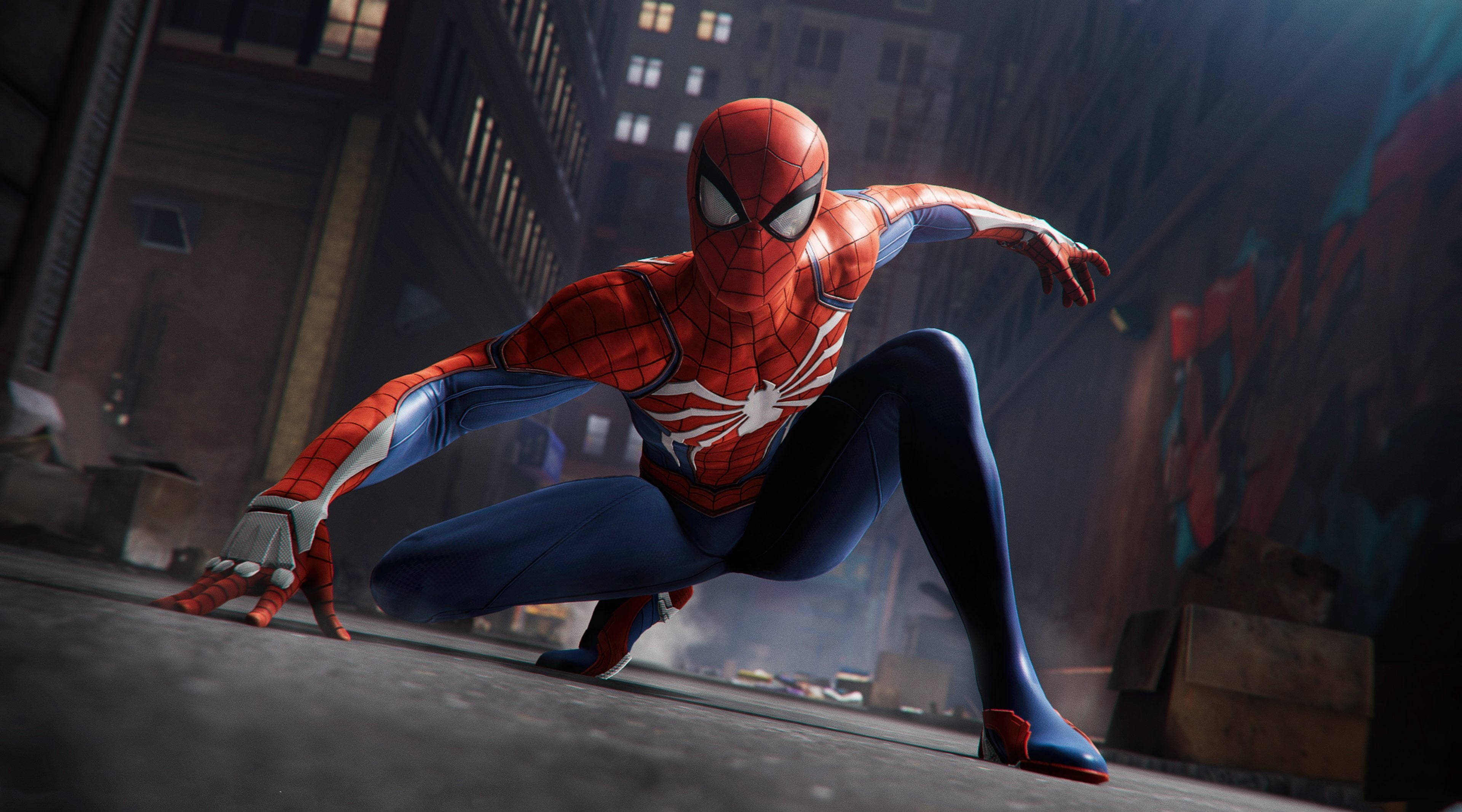 Spider-Man in Gevegshouding 1080p Speletjies Muurpapier