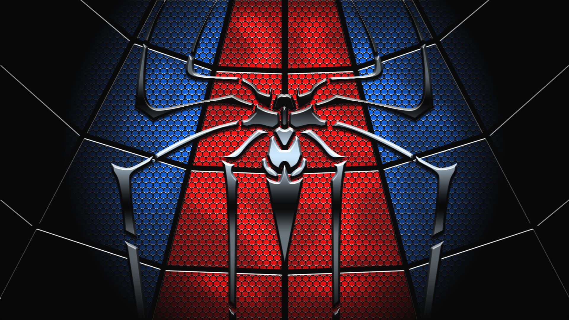 Spider Man-logo op spinnerakke Muurpapier