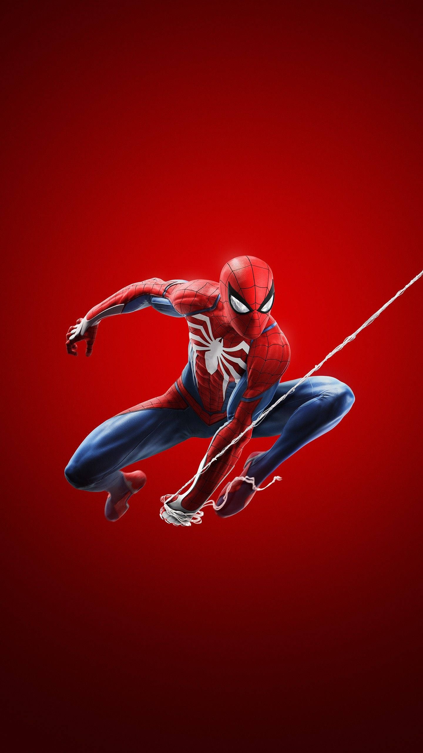 Spider-Man Rooi Web Marvel iPhone X Muurpapier