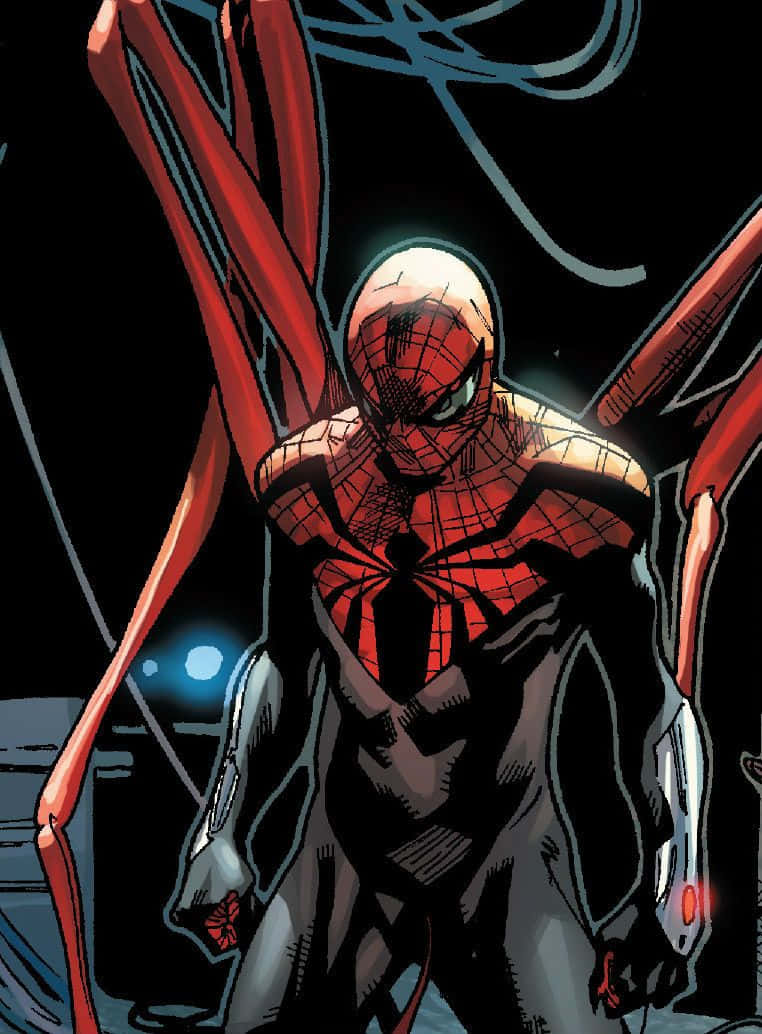 Spider-Man swaai deur New York Stad gereed om die dag te red Muurpapier