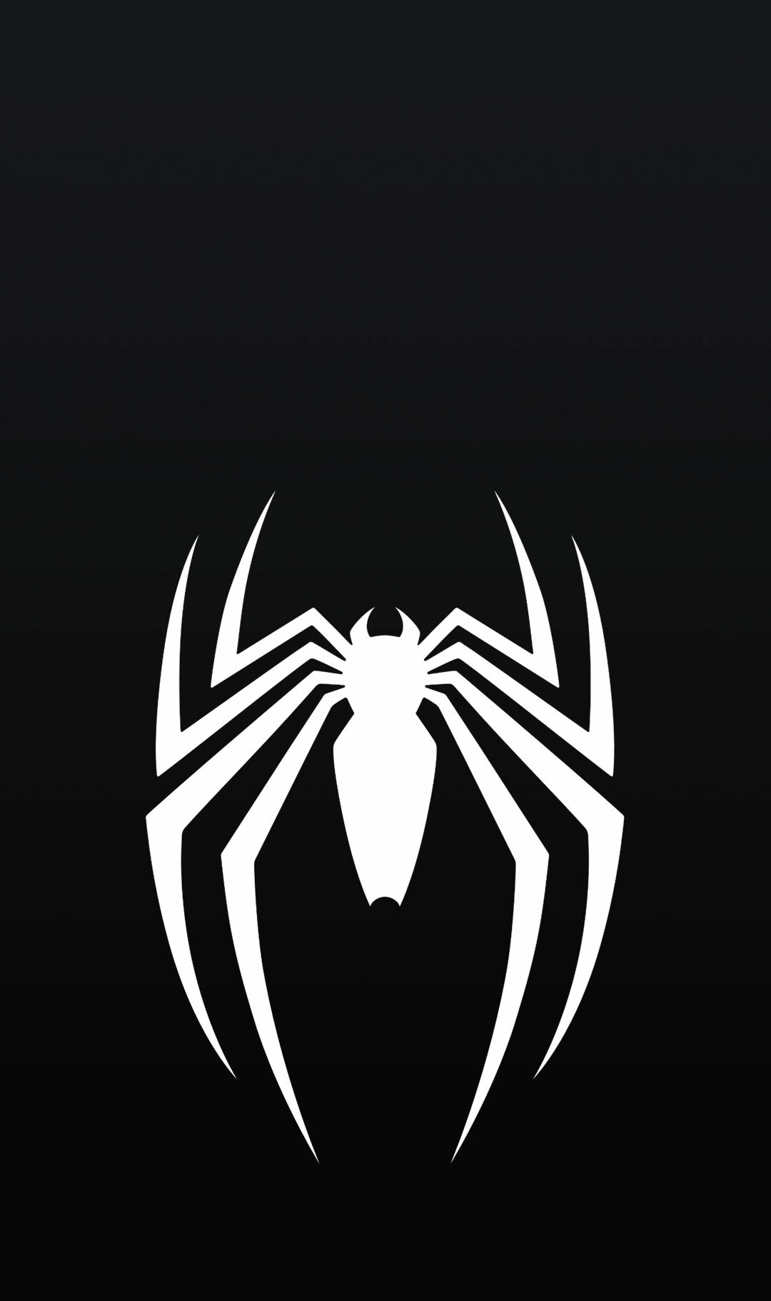 Spider Man Wit Logo Swart iPhone Muurpapier