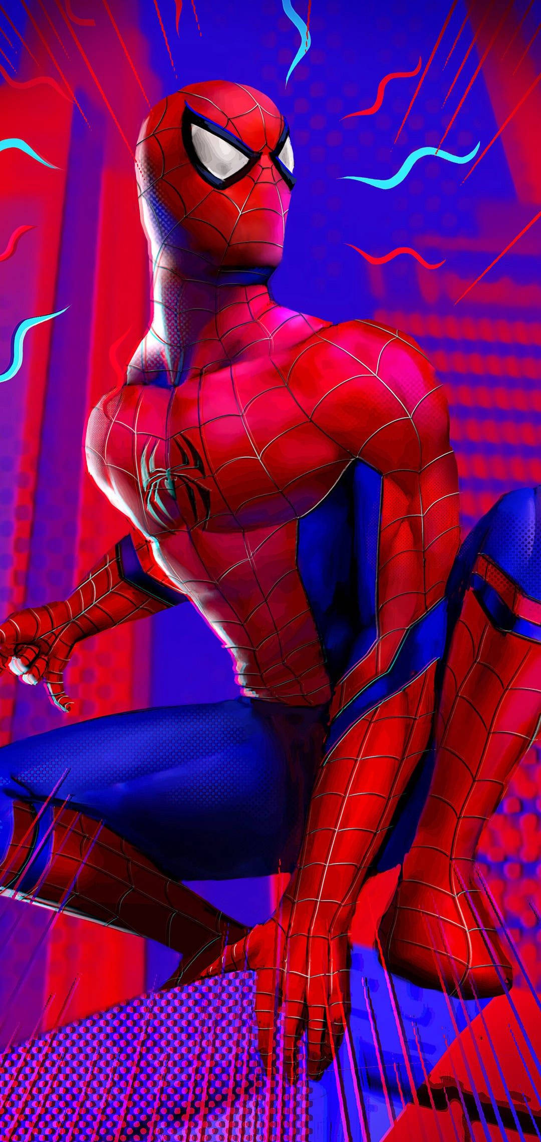 Spiderman neem 'n breek van die redding van die wêreld Muurpapier