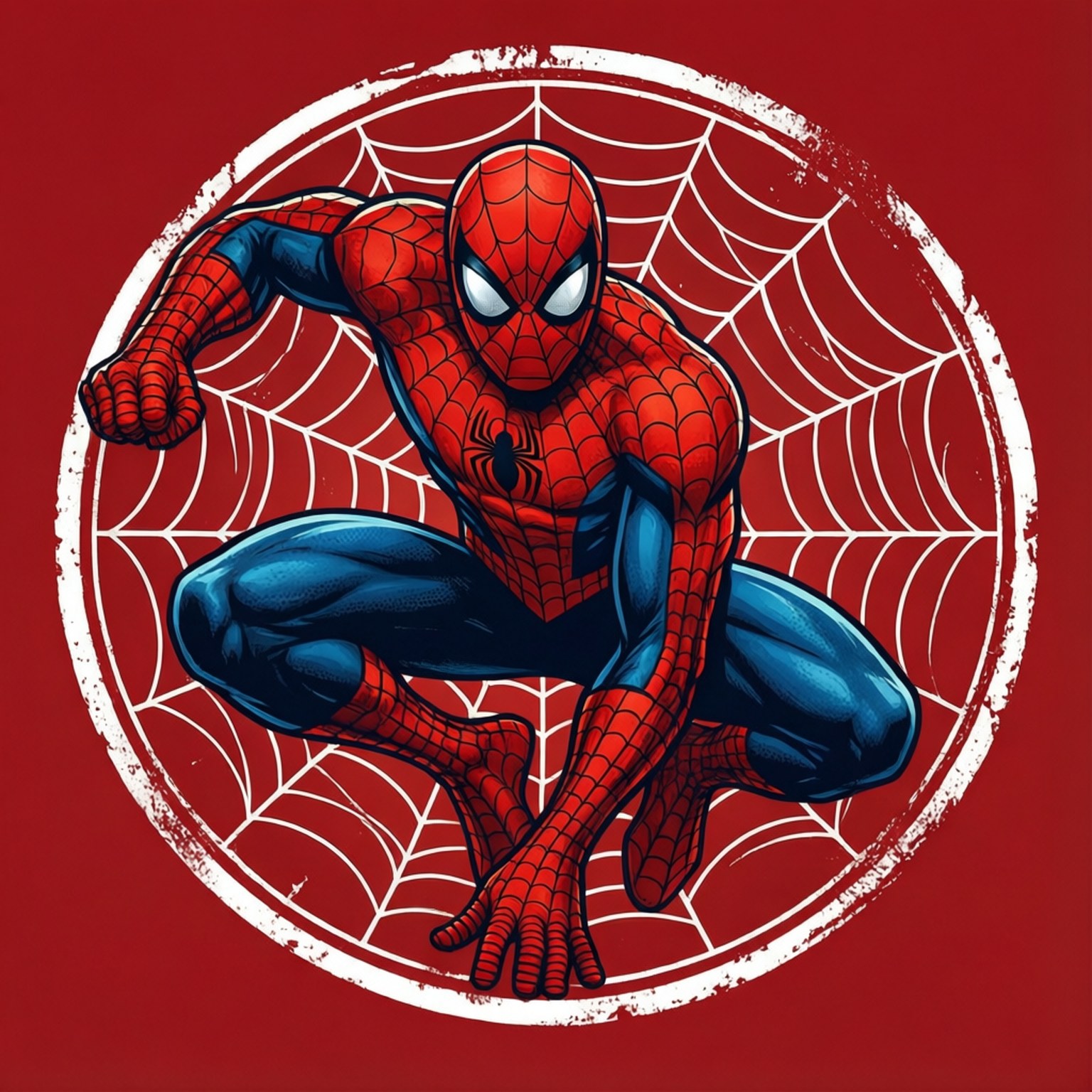 Spiderman Stempel Muurpapier