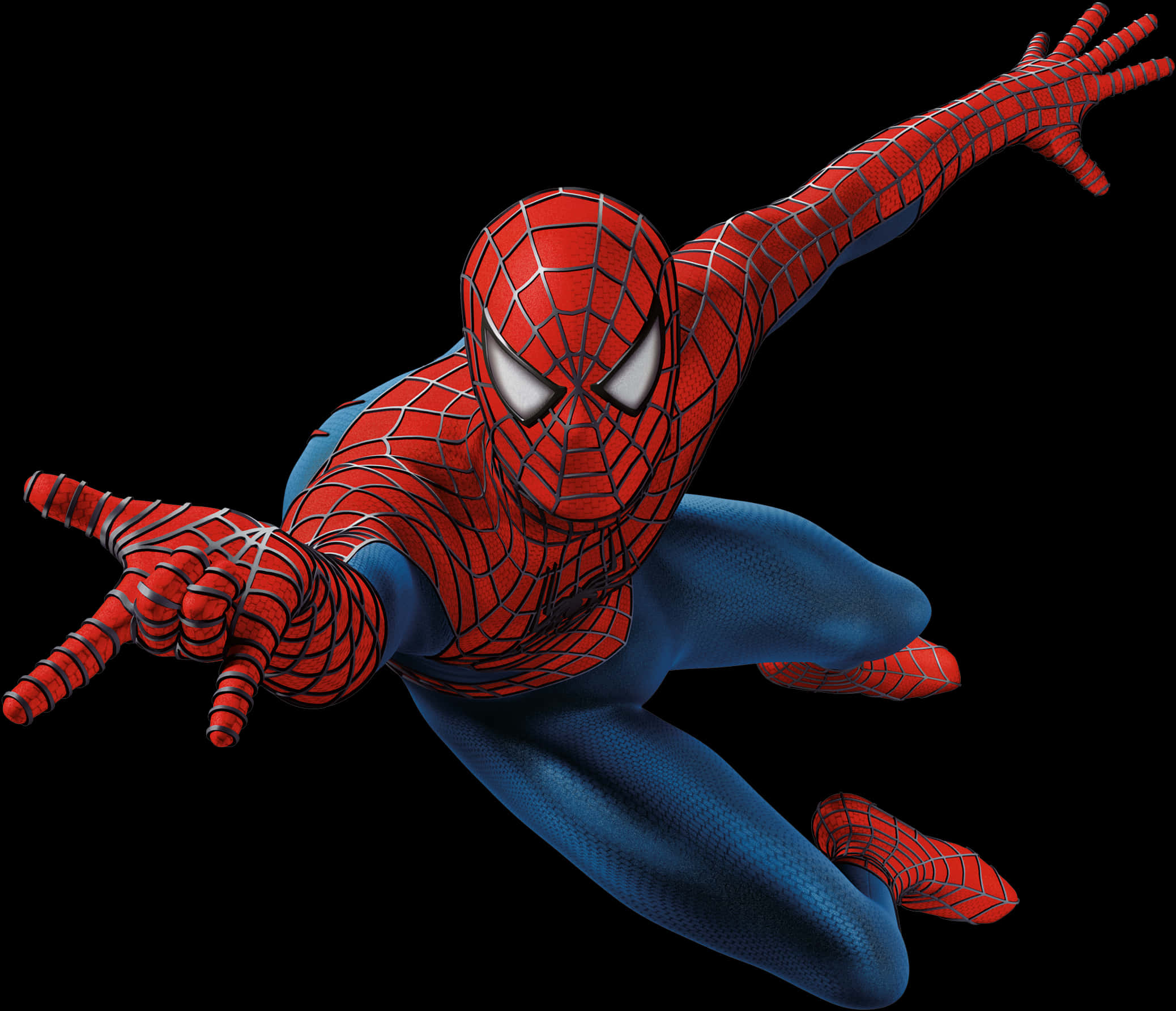 Spiderman Swaai Aksie Houding Muurpapier