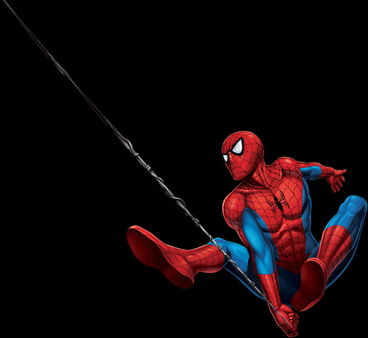Spiderman Swaai Aksie Muurpapier
