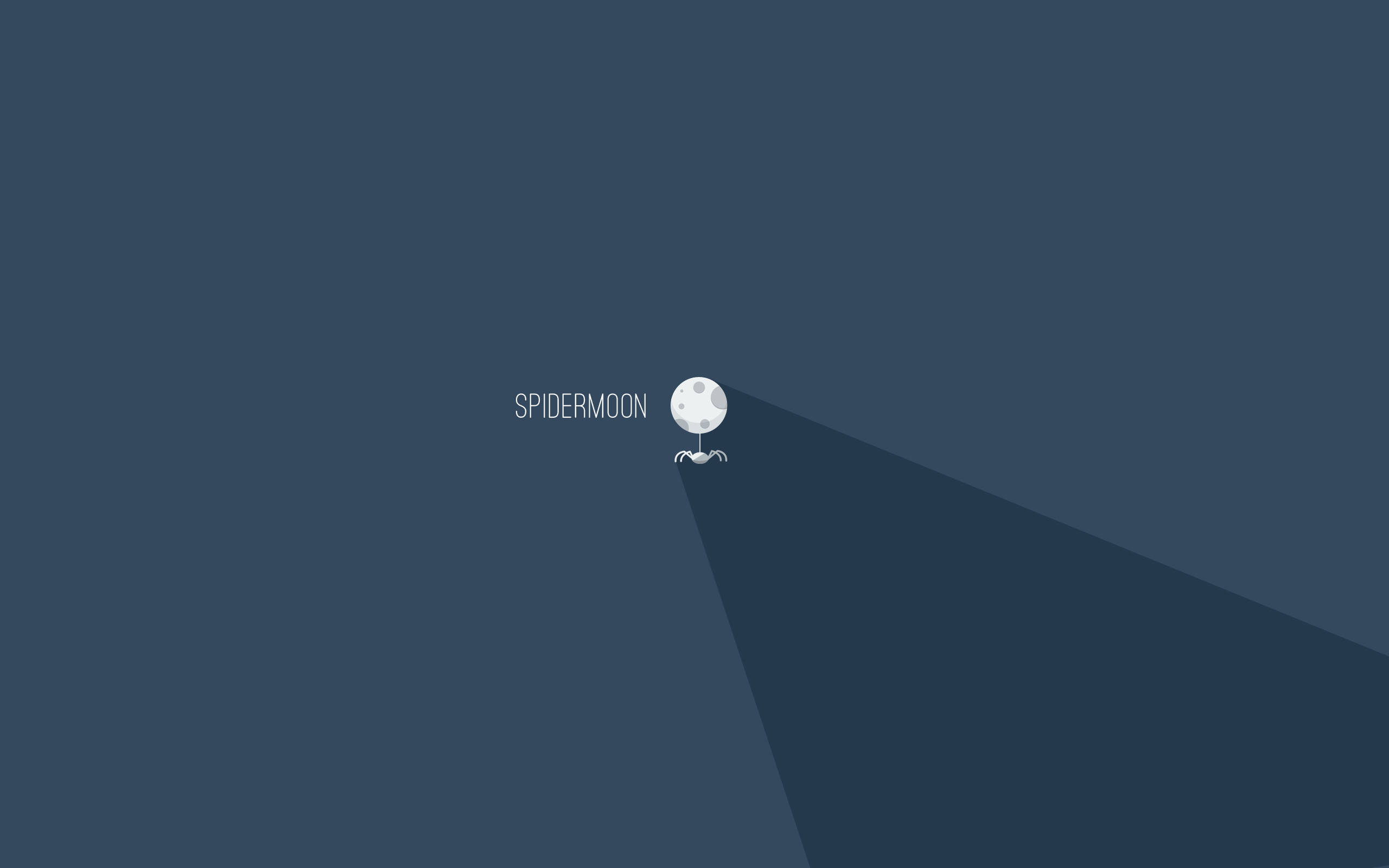 Spidermoon Minimalisties Estetiese Skootrekenaar Muurpapier