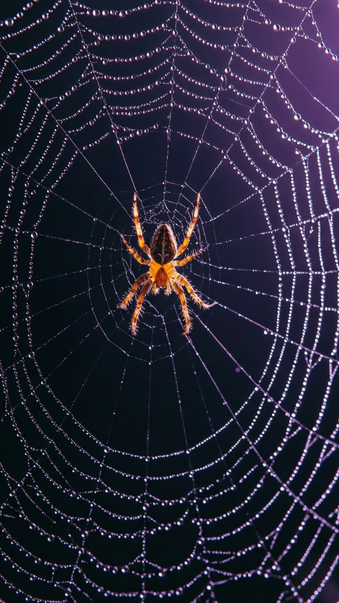 Spinnekopweb Doudruppels Muurpapier