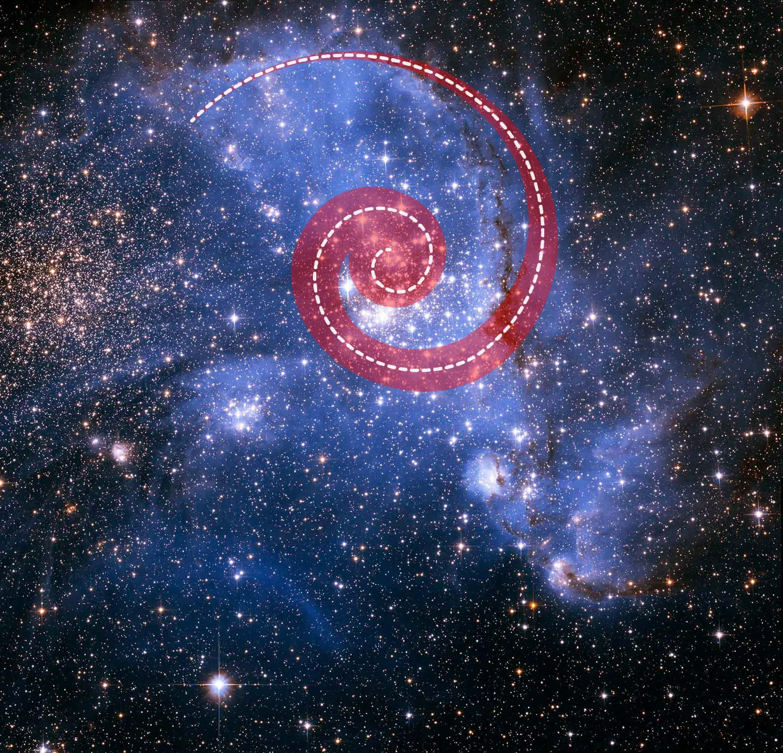 Spiraalsterre Hubble-foto's Muurpapier
