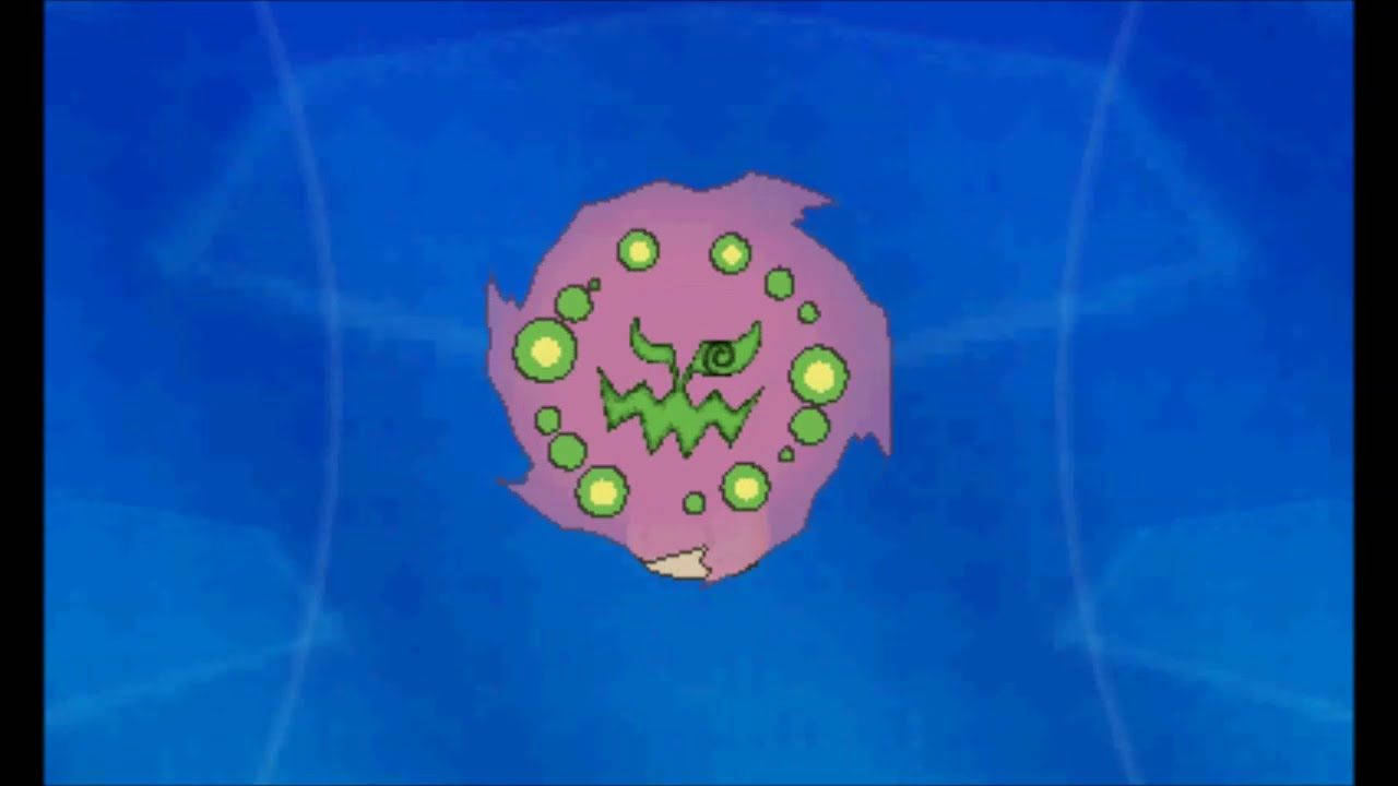 Spiritomb op Blou Agtergrond Muurpapier