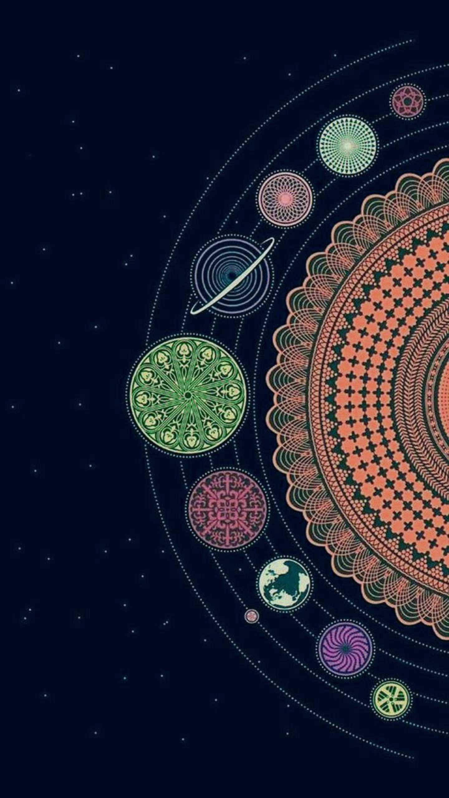 Spirituele Estetiese Sonmandala Muurpapier