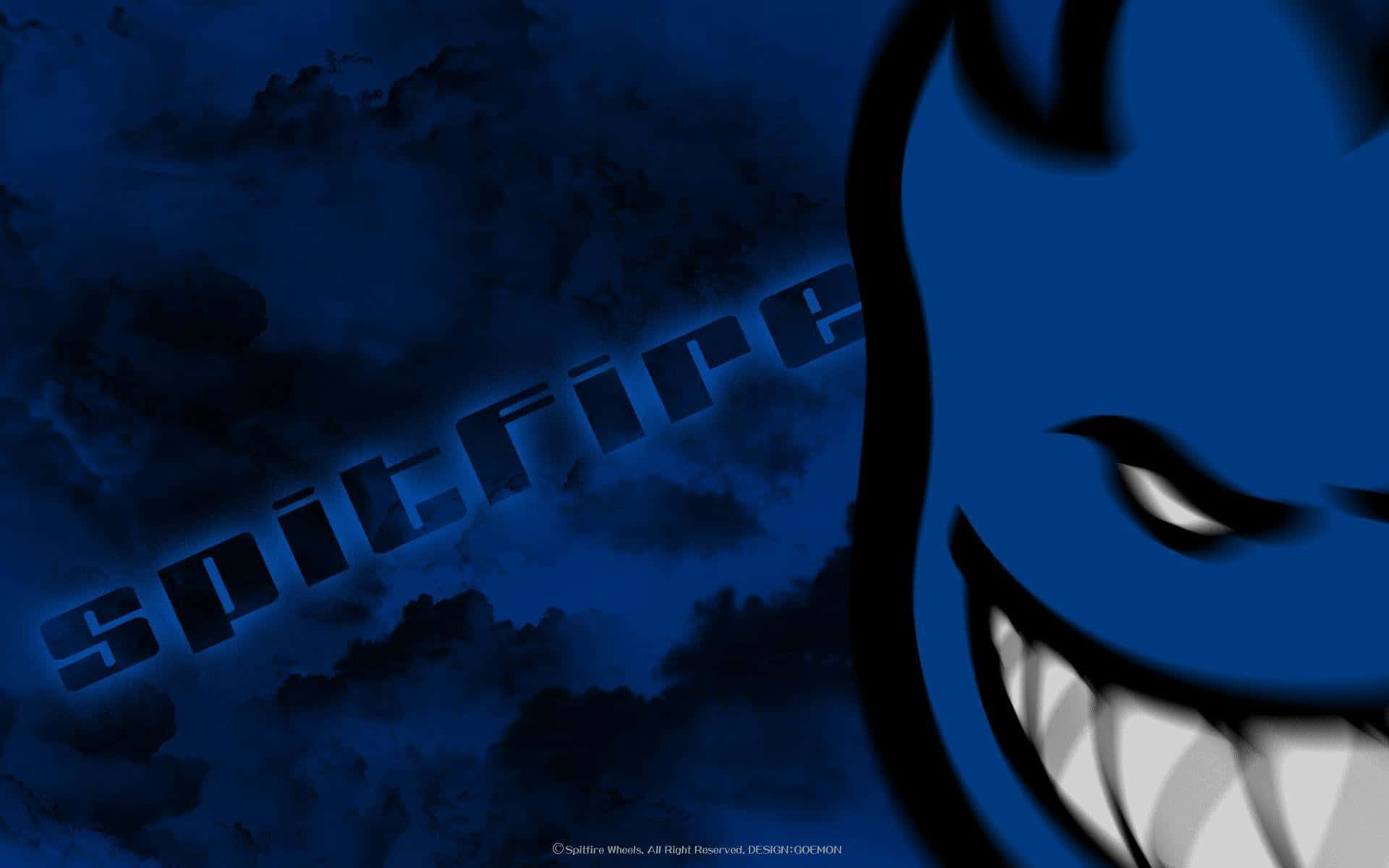 Spitfire Skate Blou Estetika Muurpapier