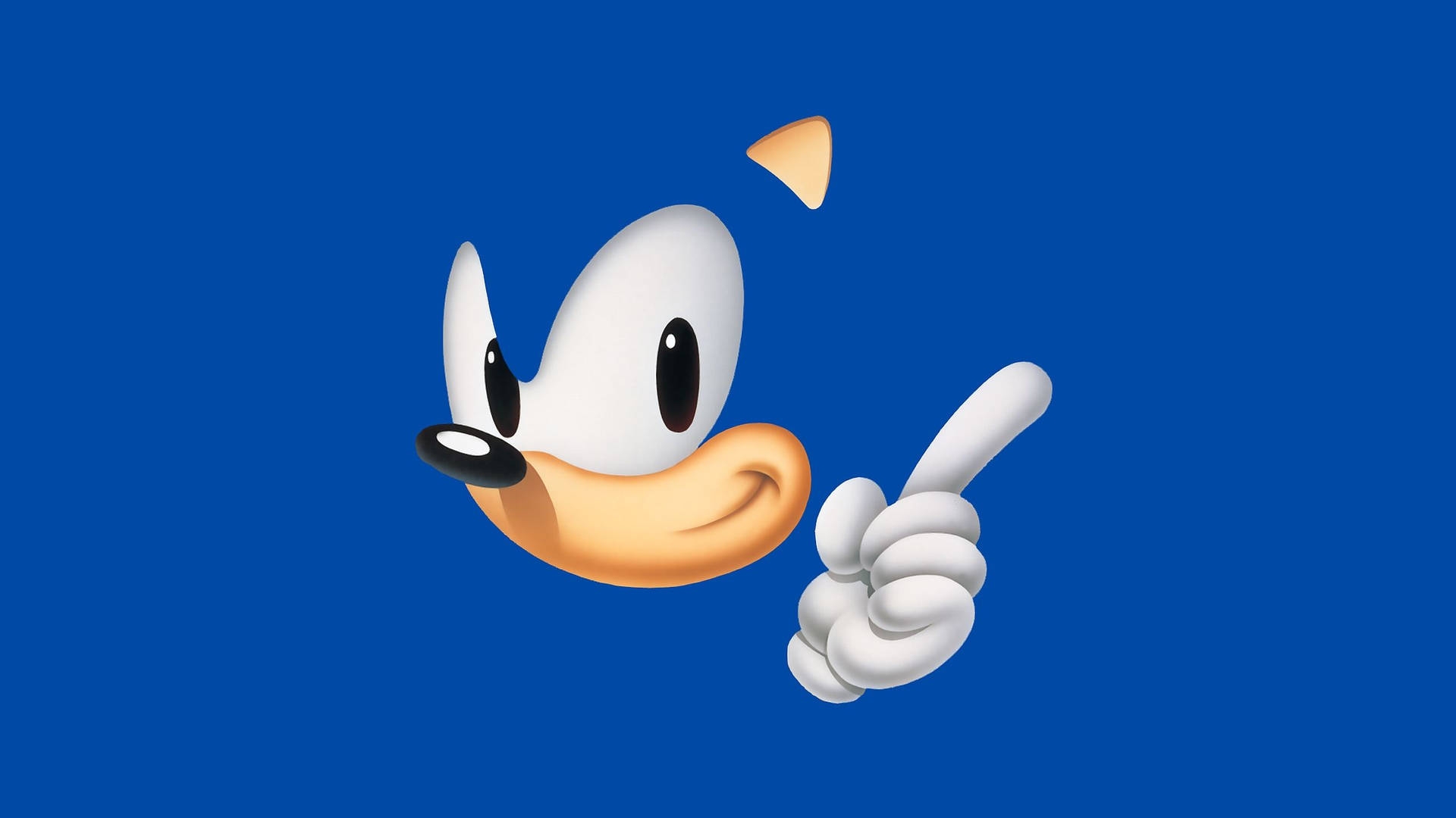 Sonic-sintuie verfraai in blou omslag-agtergrond.