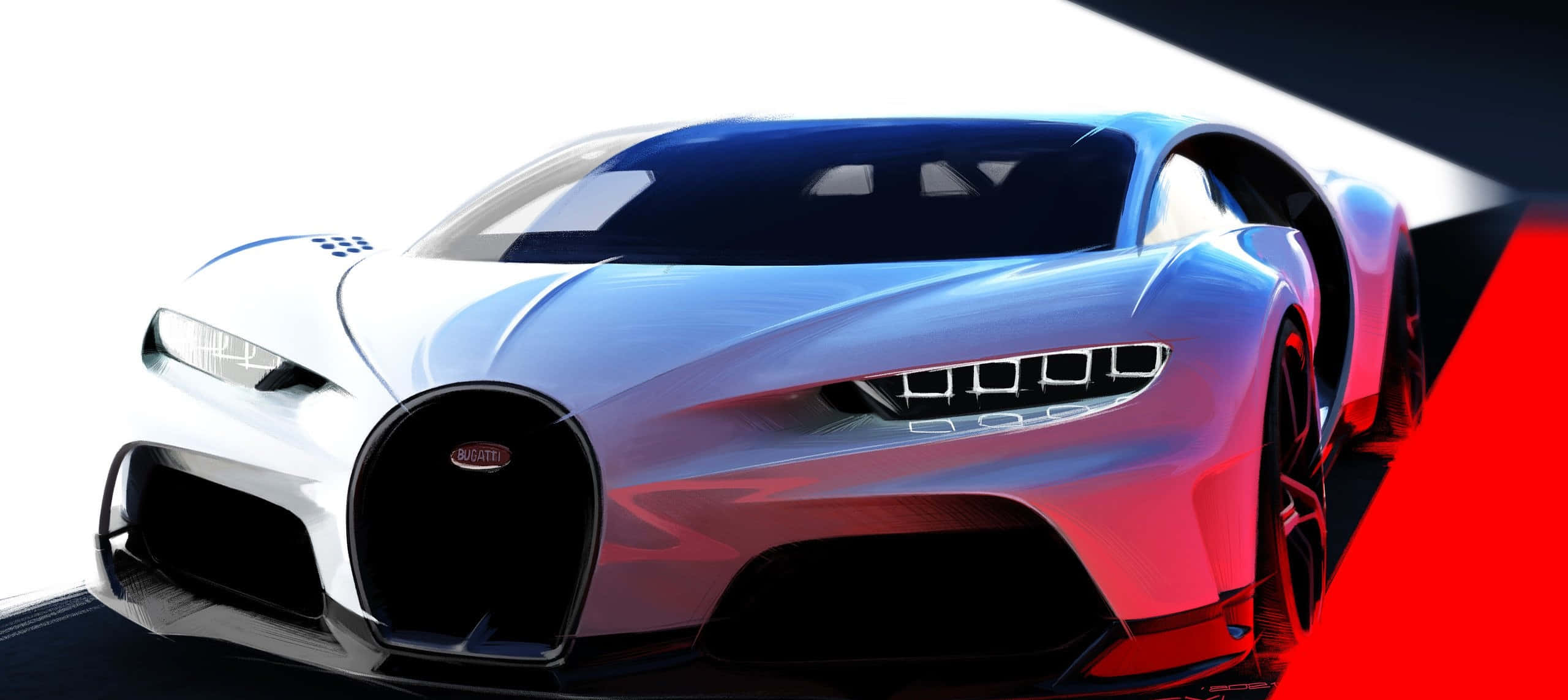 Spoed en Styl - Die Uniek Verfynde Ontwerp van Bugatti Muurpapier