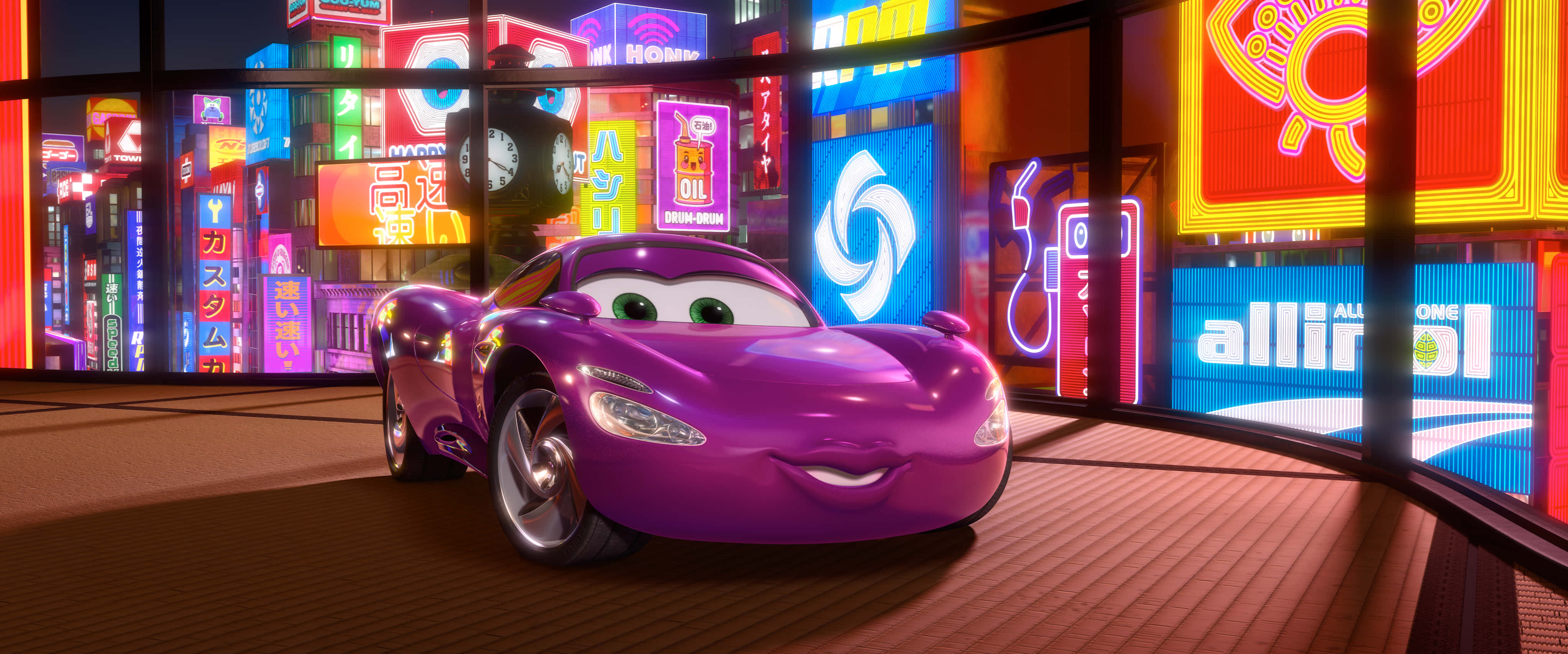“Spoed, Styl en Pret Wag in Cars 2” Muurpapier