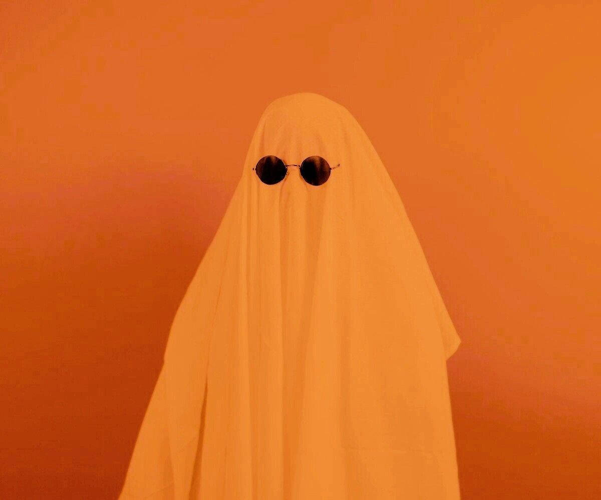 Spook Estetiese Swart Bril Muurpapier