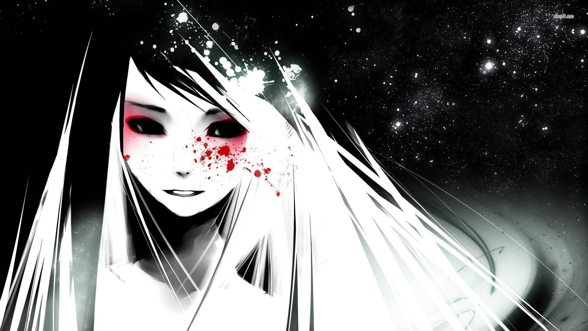 Spookagtige Dames Edgy Anime Profielfoto Muurpapier