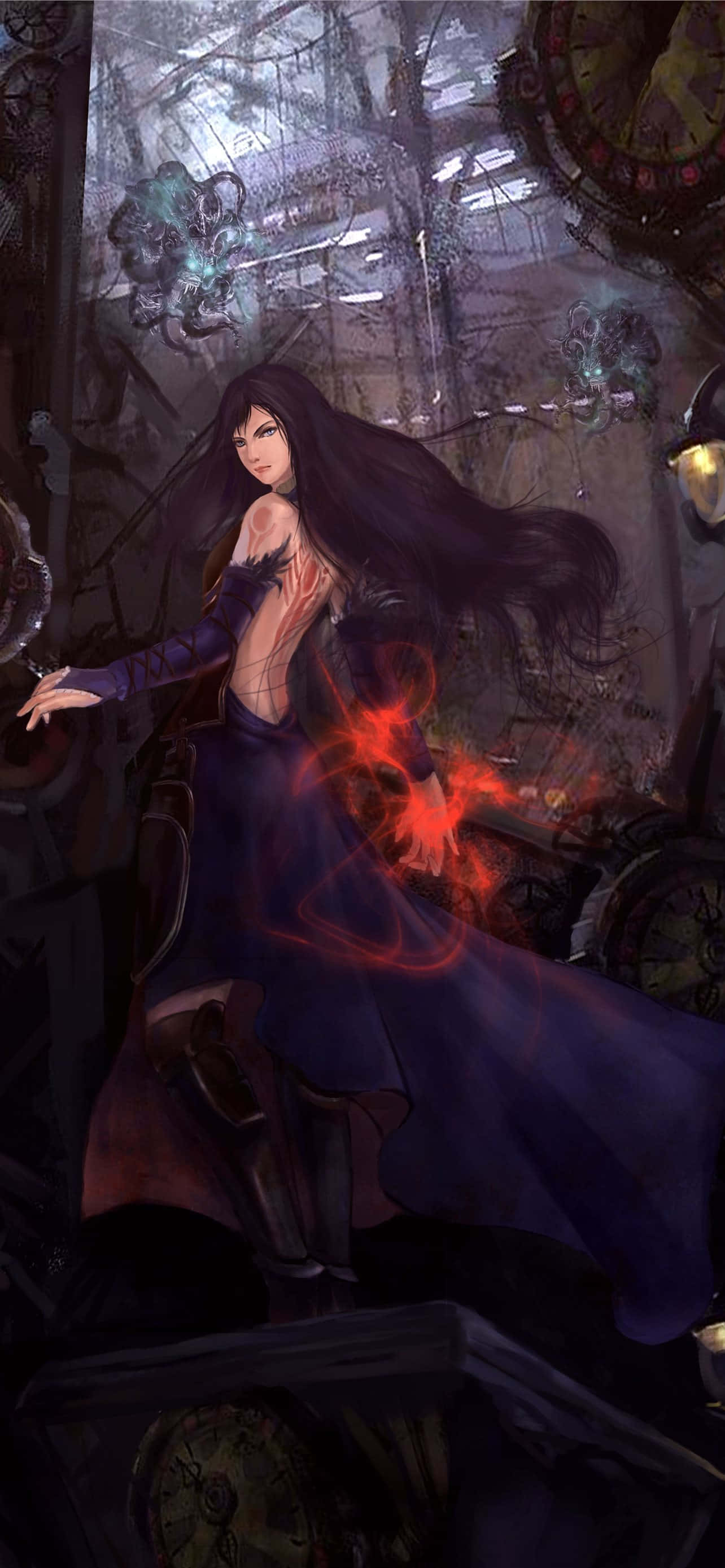 Spookagtige Gotiese Kasteel van Castlevania Muurpapier