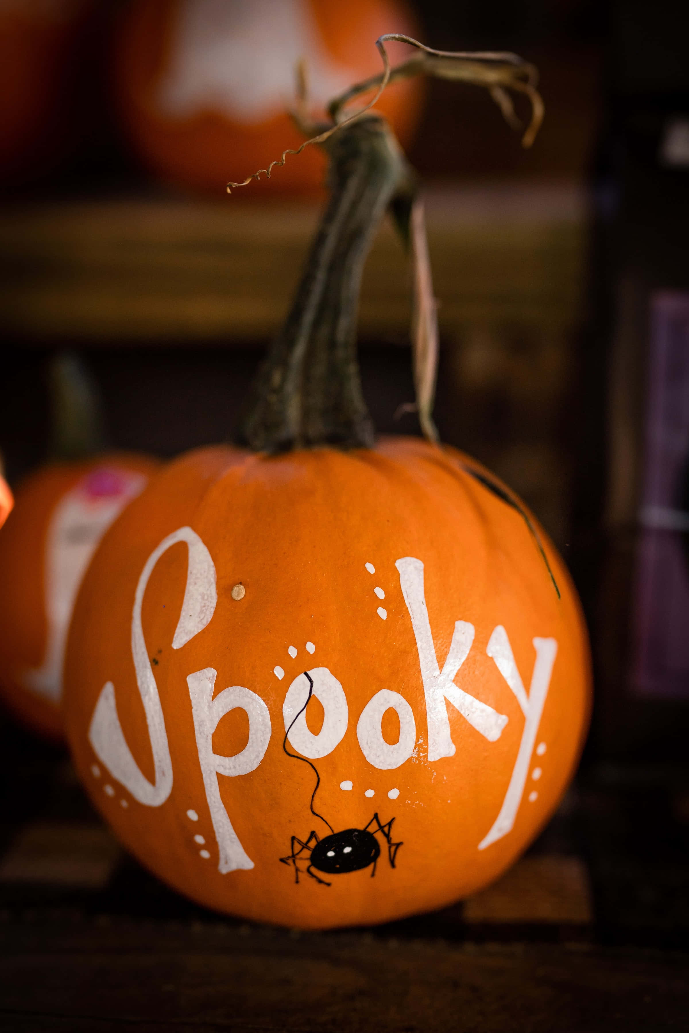 Spookagtige Pampoen Hoë Resolusie Halloween Agtergrond Muurpapier